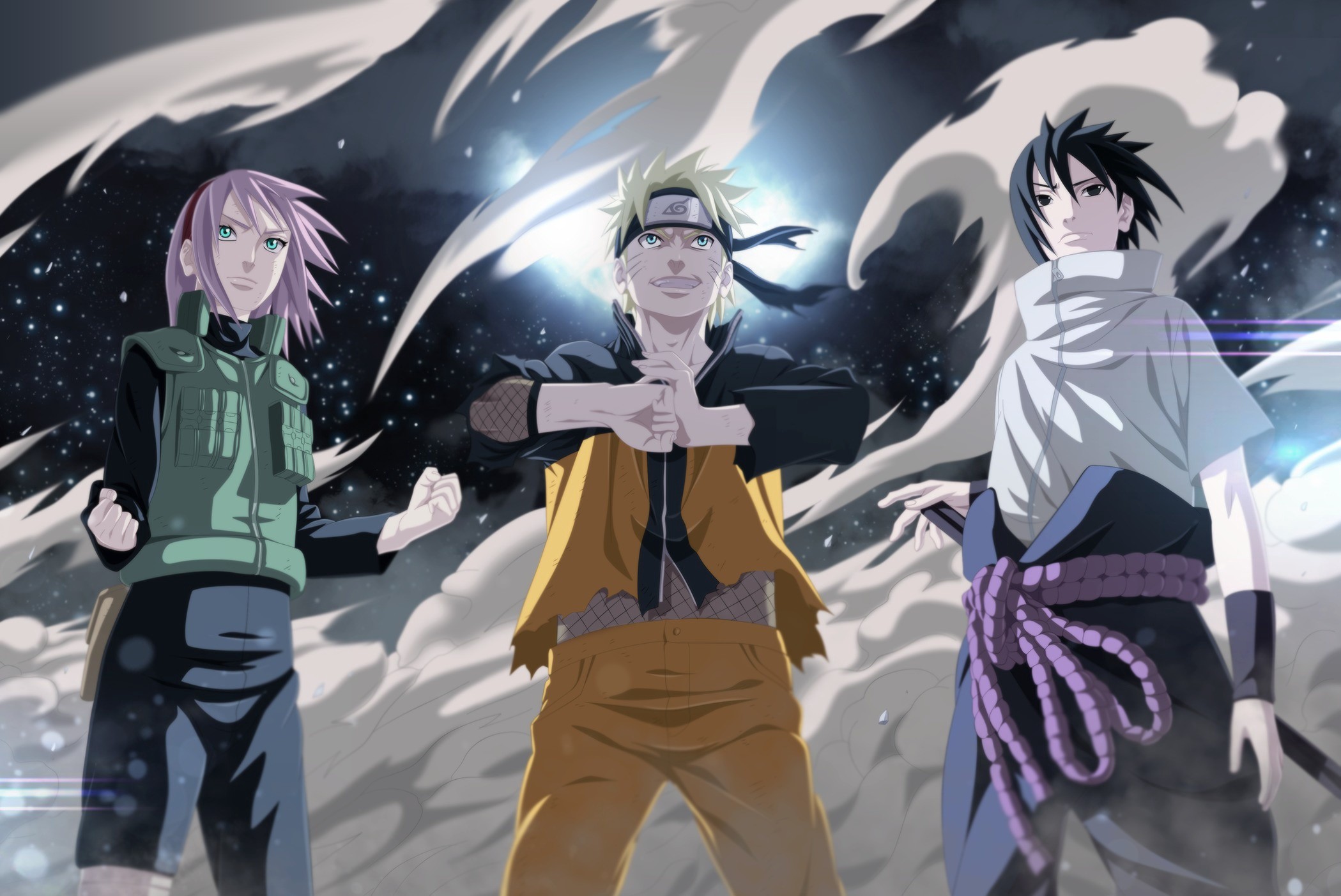2099x1403 Anime - Naruto Naruto Uzumaki Sakura Haruno Sasuke Uchiha Wallpaper