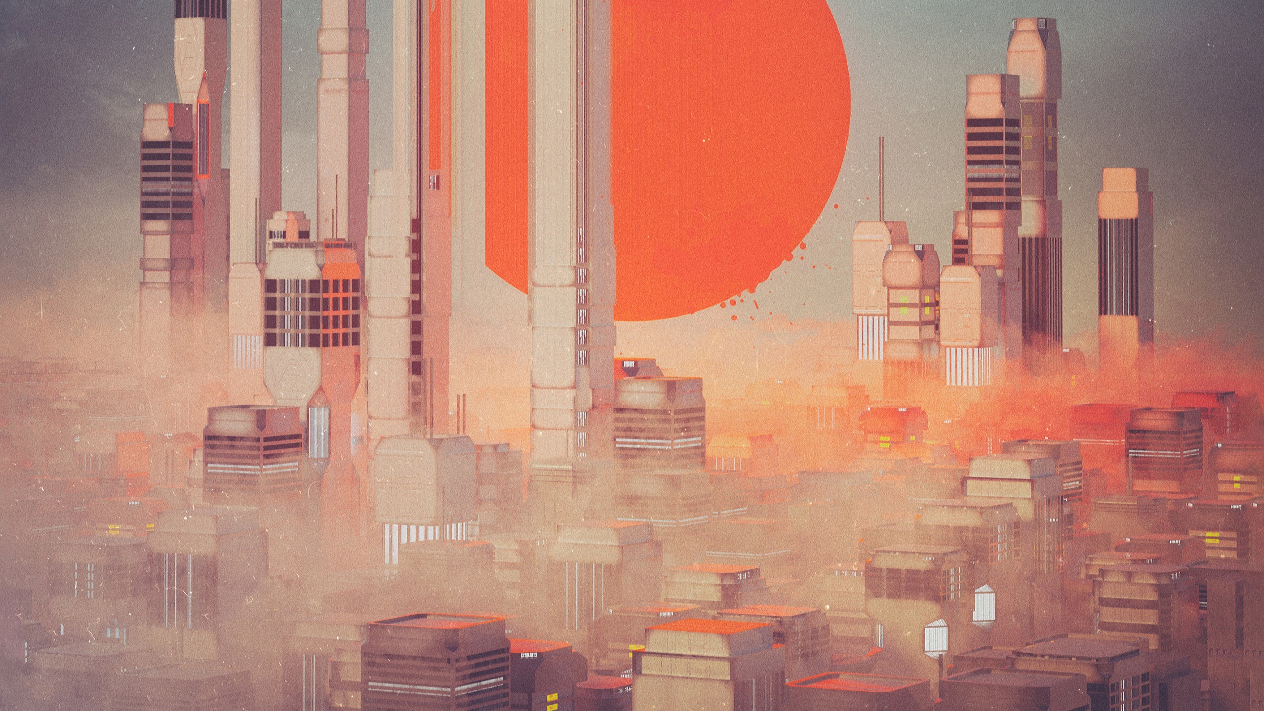 2560x1440 Sci Fi City Wallpaper