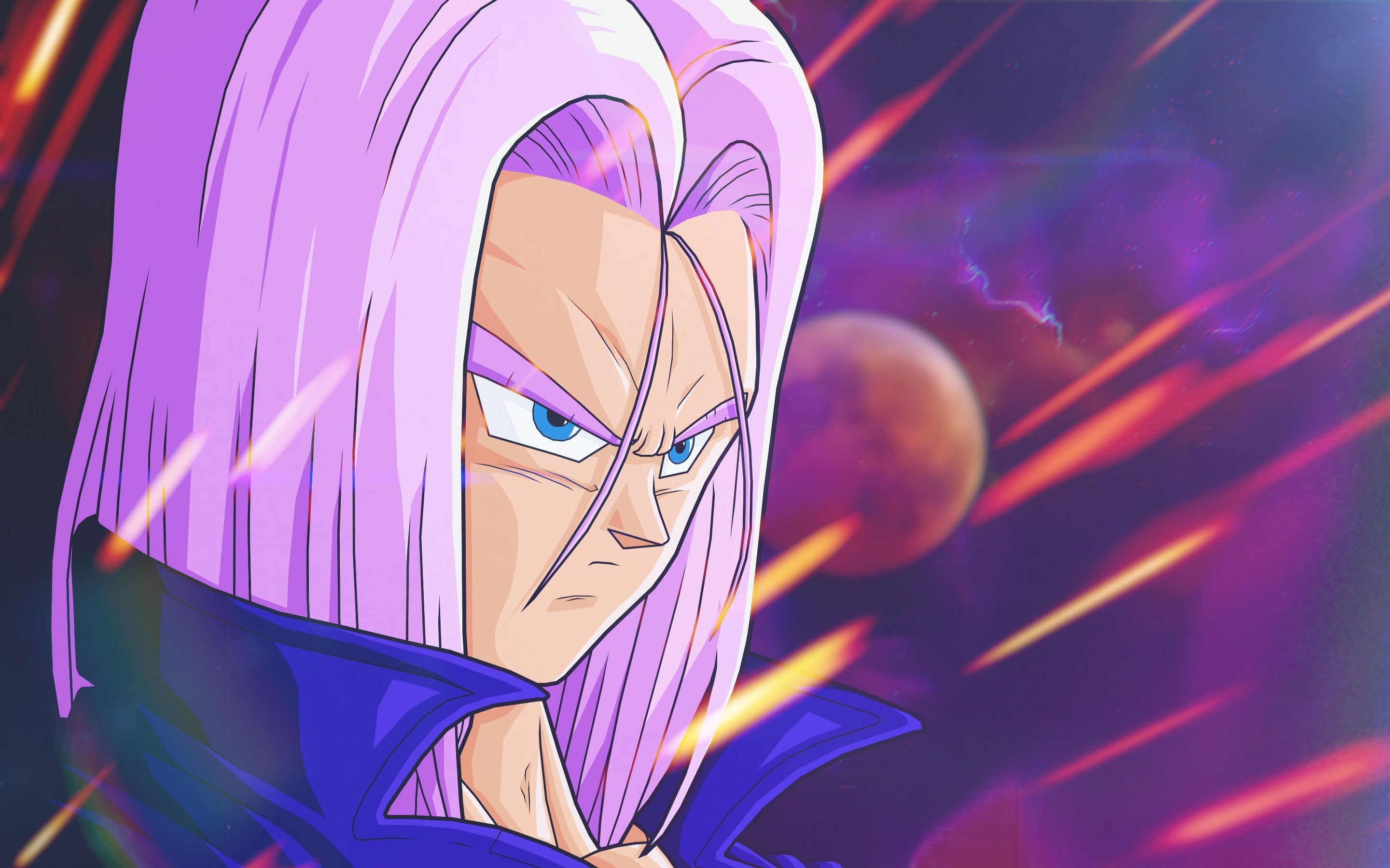 2880x1800 Dragon Ball, Dragon Ball Z, Trunks (character), Violets, Space, Anime  Wallpapers HD / Desktop and Mobile Backgrounds