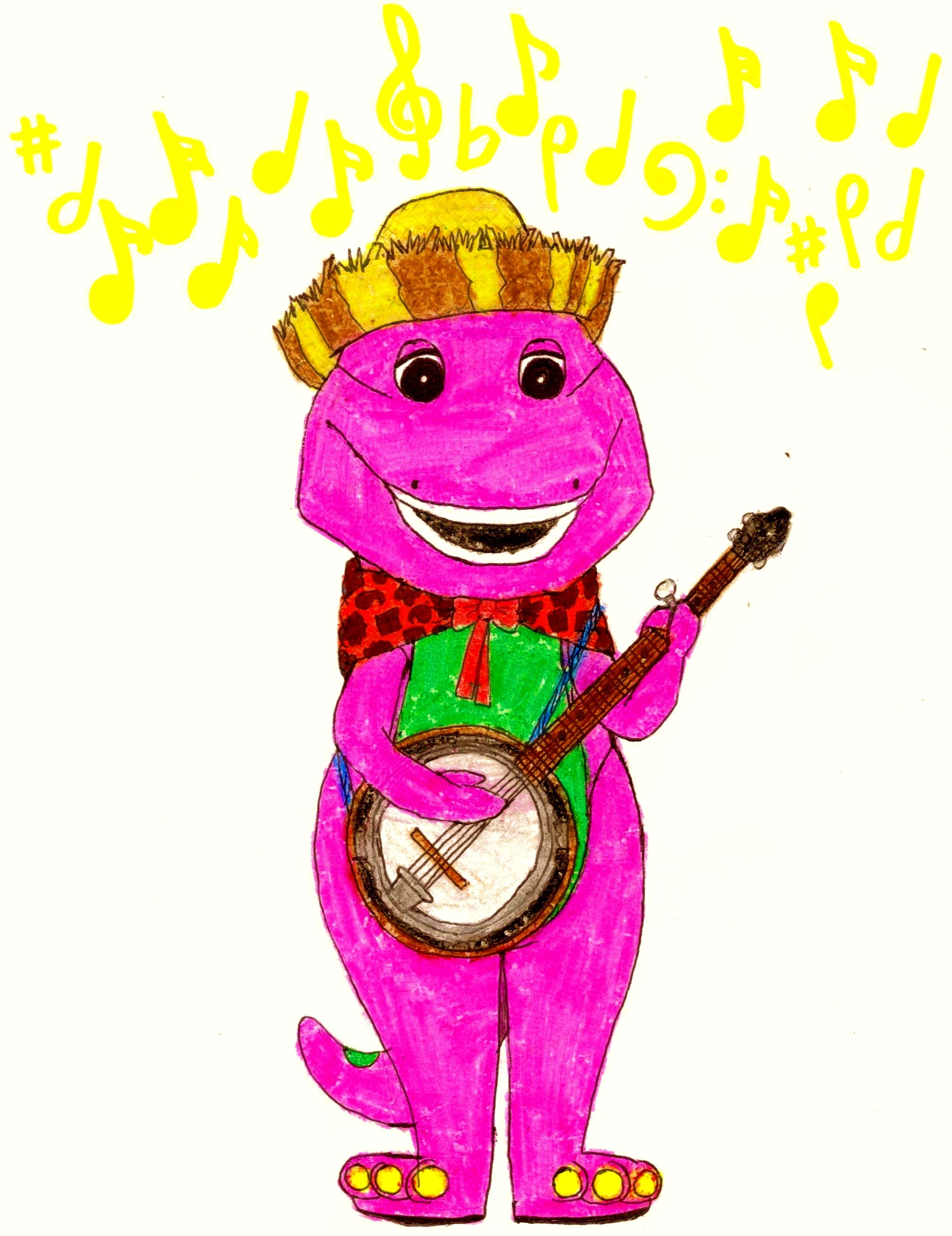 2016x2616 Barney Playing The Banjo by BestBarneyFan Barney Playing The Banjo by  BestBarneyFan
