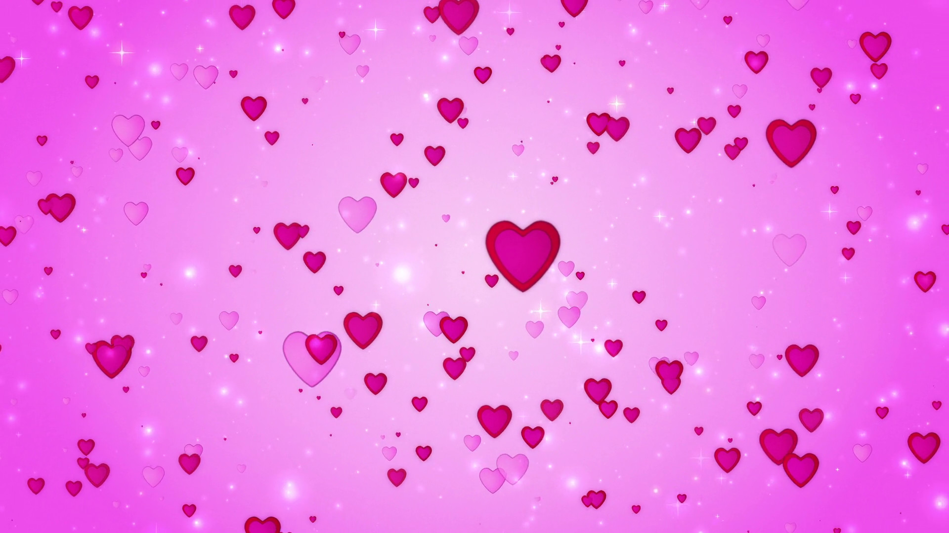 1920x1080 Romantic wedding pink background. The movement of red hearts. Love symbol.  Valentine.