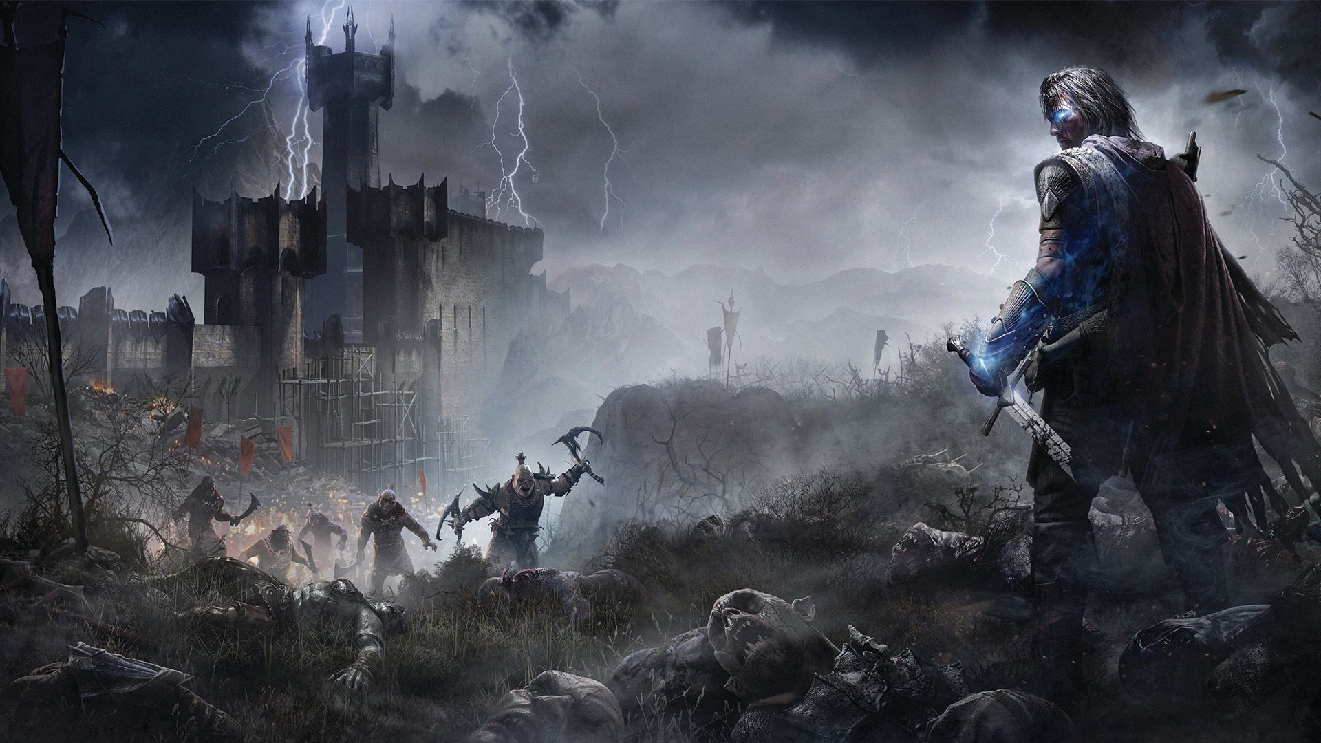 1920x1080 Full HD Wallpaper shadow of mordor battlefield orc sinister fortess