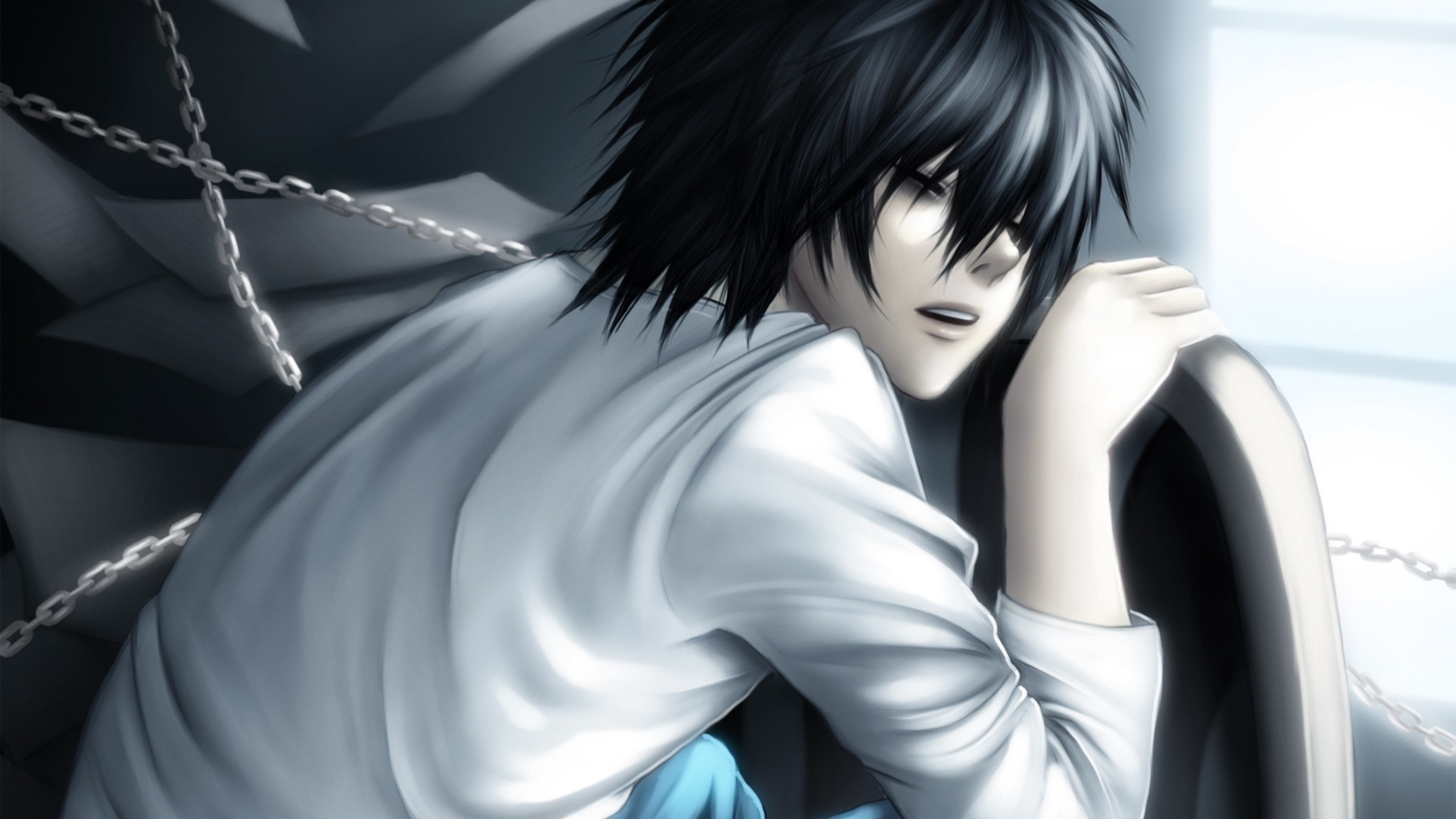 Wallpaper ID 537716  note anime art suit lawliet death 720P hd x death  note l free download
