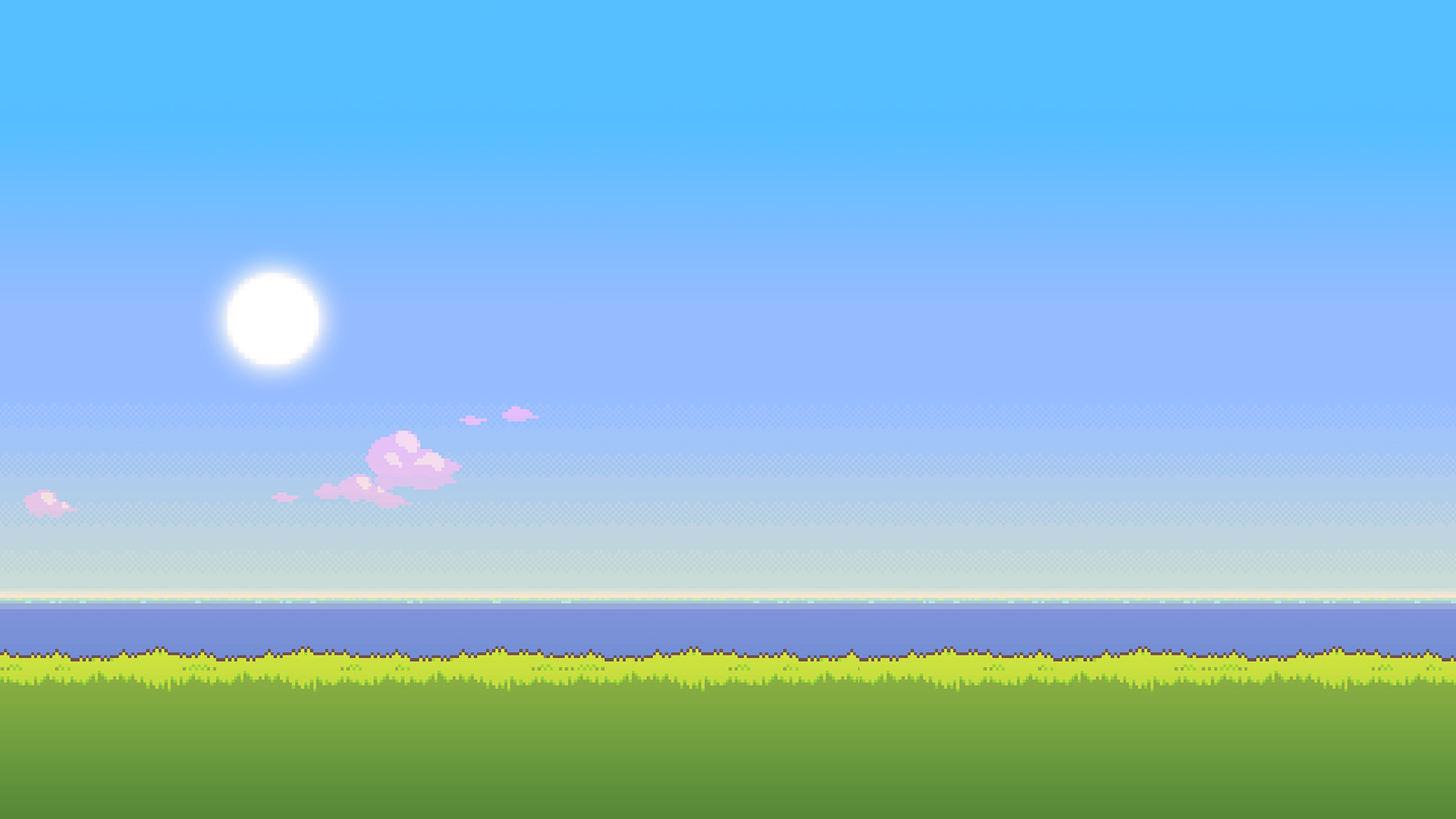 1920x1080 UPDATE: New version of the '8Bit Day' Wallpaper Set. Pixel wallpaper  changes based on time of day!