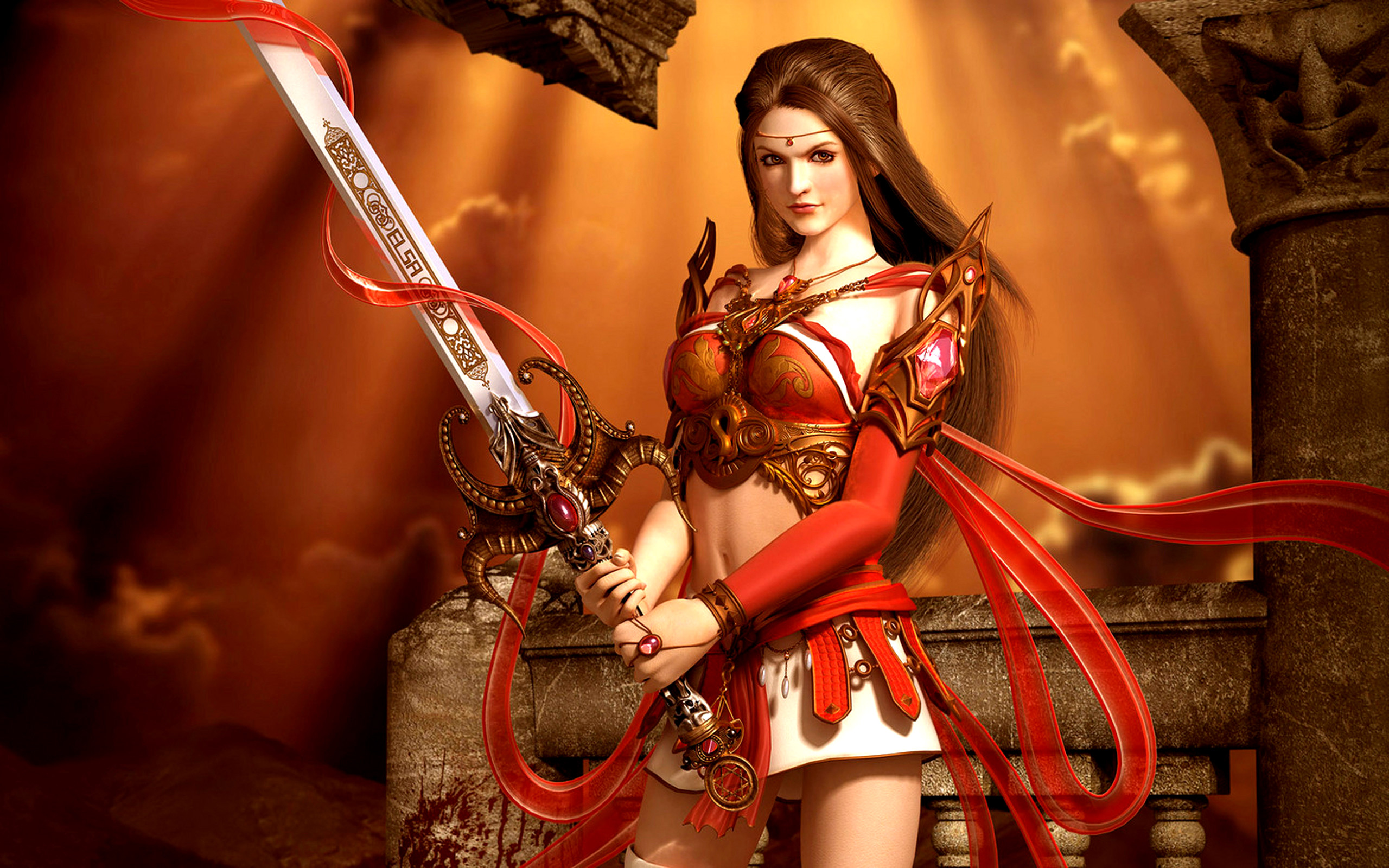 2560x1600 Big Dark Female Warrior Art | Alpha Coders | Wallpaper Abyss Fantasy Women  Warrior 113296