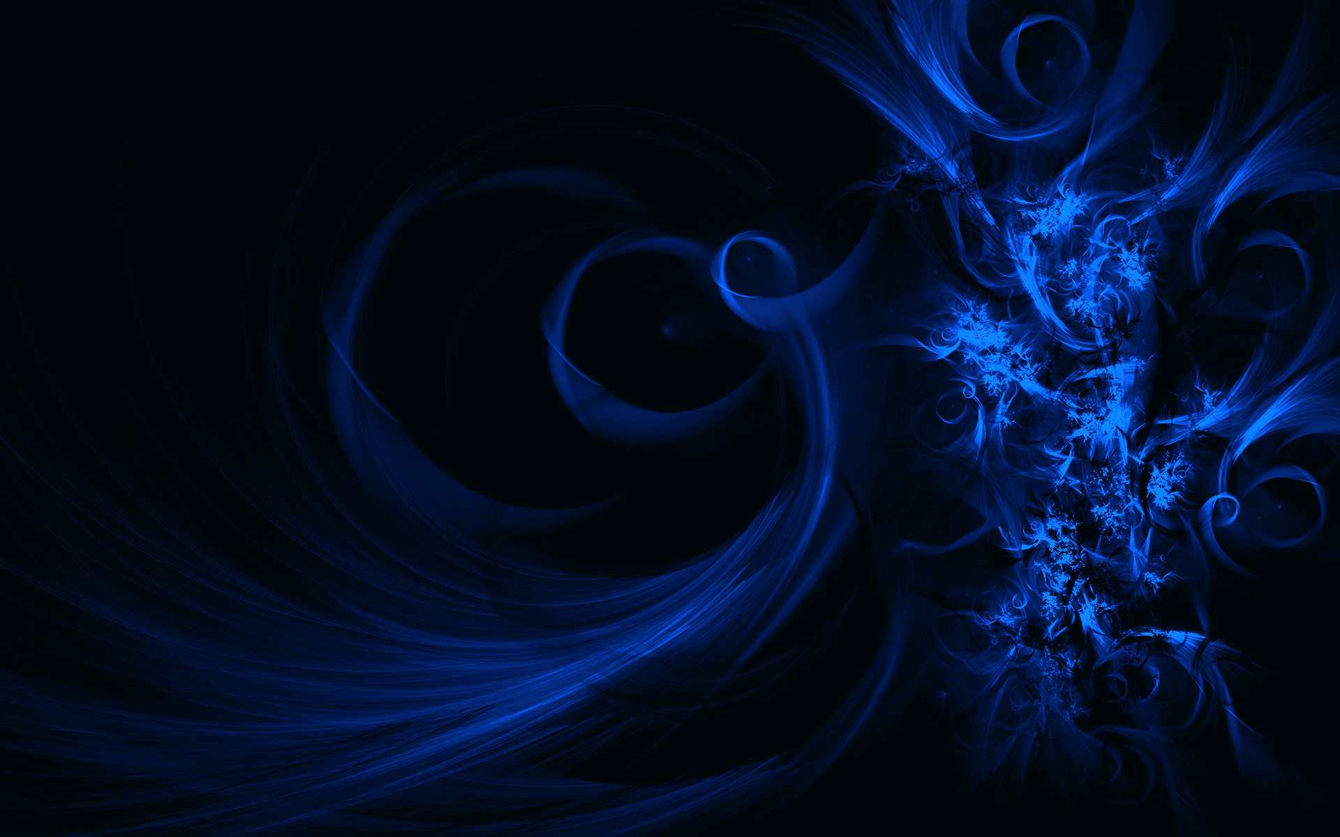 1920x1200 Blue and Black Abstract Wallpaper