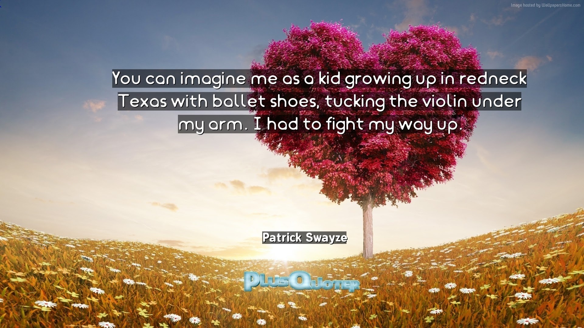 1920x1080 "You can imagine me as a kid growing up in redneck Texas with ballet shoes,  tucking the violin under my arm. I had to fight my way up"- Patrick Swayze  ...