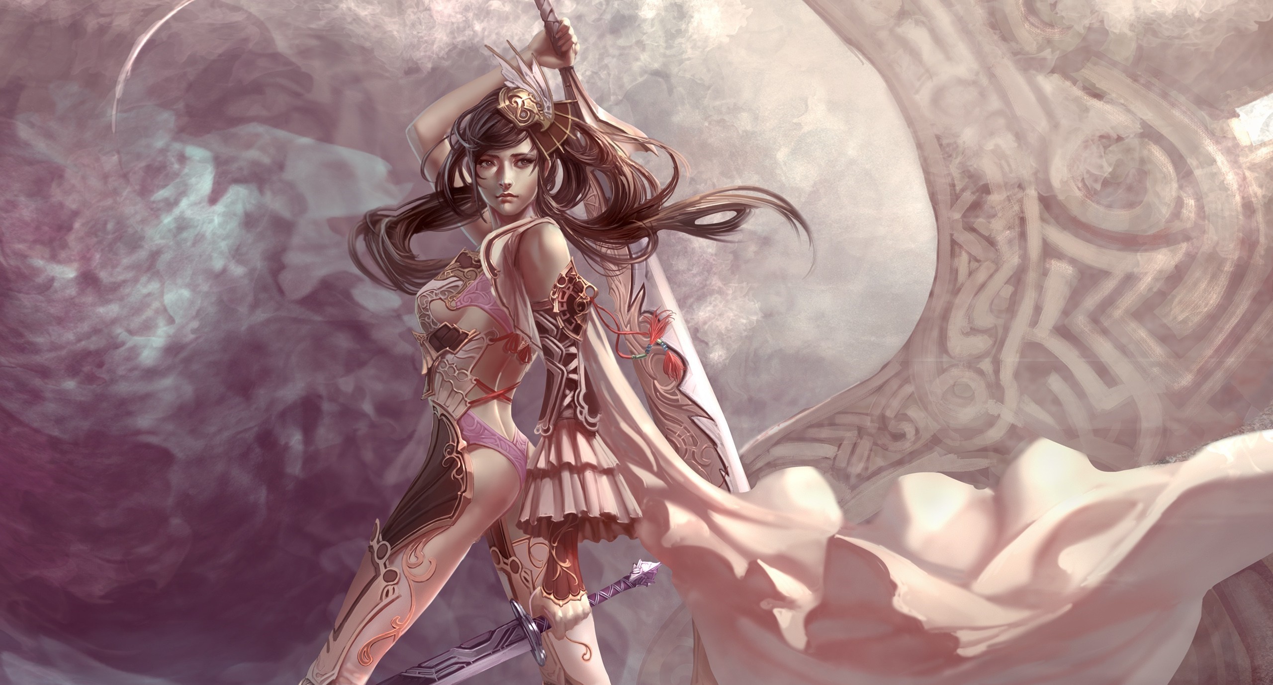 2560x1379 HD Wallpaper | Background ID:676333.  Fantasy Women Warrior