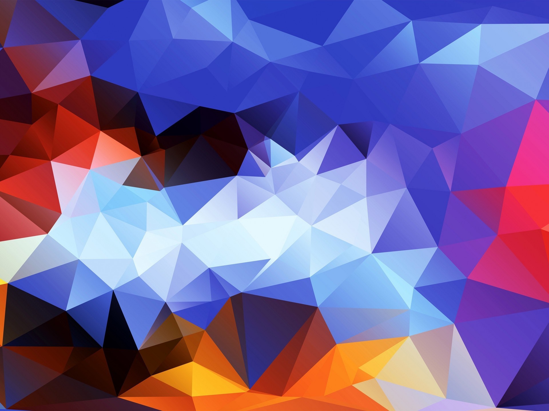1920x1440 Colorful Triangles, Low Poly
