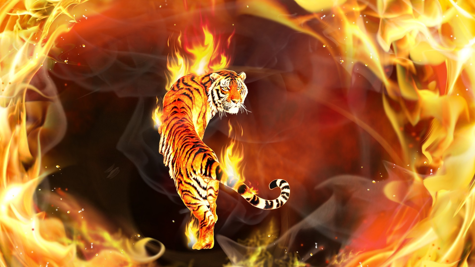 1920x1080 Flame Animals, Fire Tiger 02 Jpg, Animal Wallpaper, Fire Flames, 7015694  Tiger On Fire Jpg Fire Wallpapers