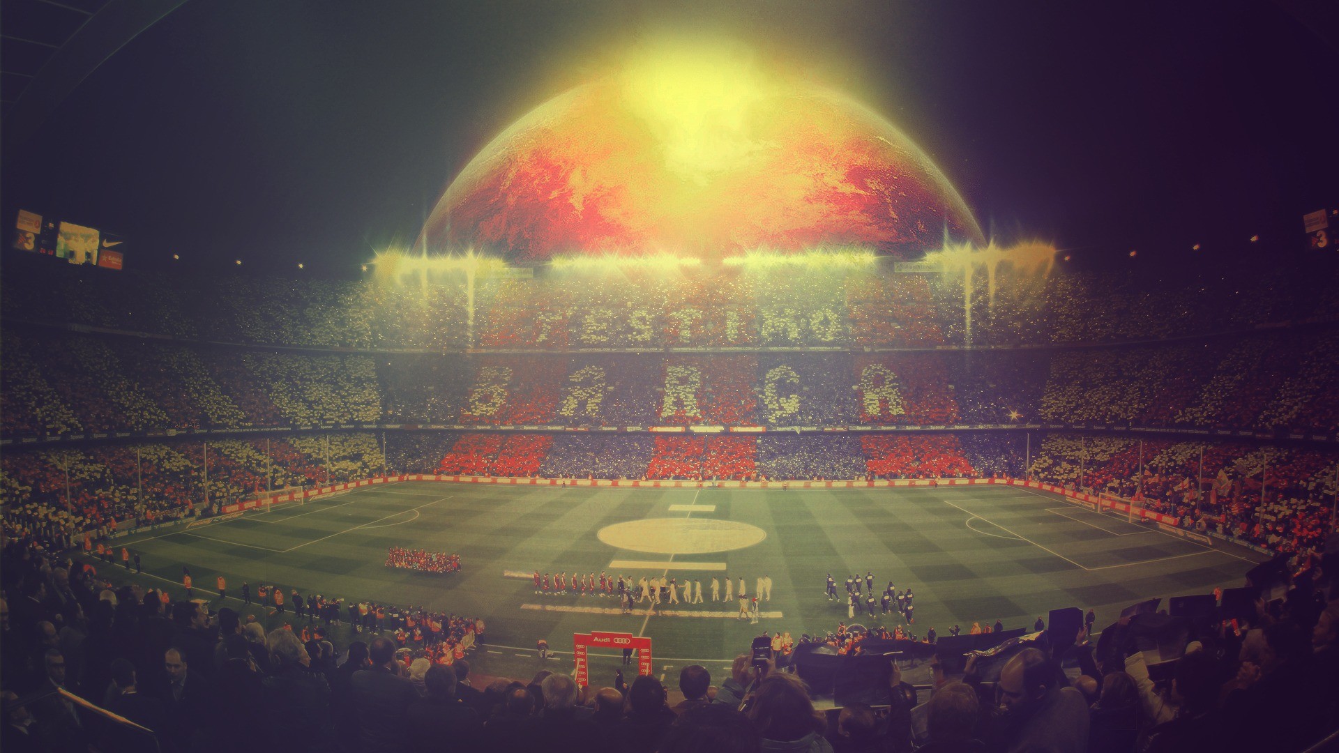 1920x1080 FC Barcelona stadium, the Camp Nou wallpaper in 2013-2014