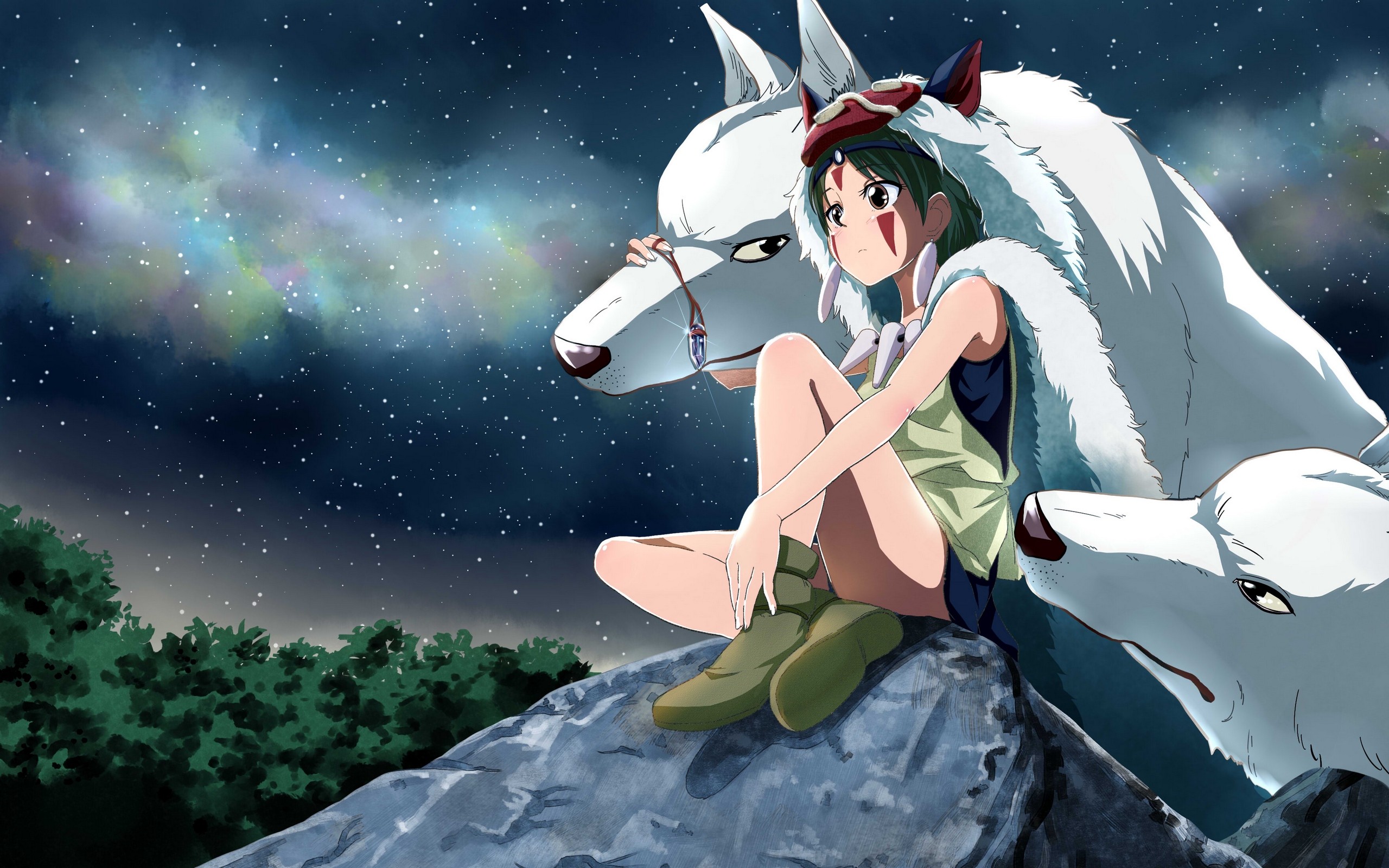 2560x1600  Wallpaper princess mononoke, hayao miyazaki, wolf