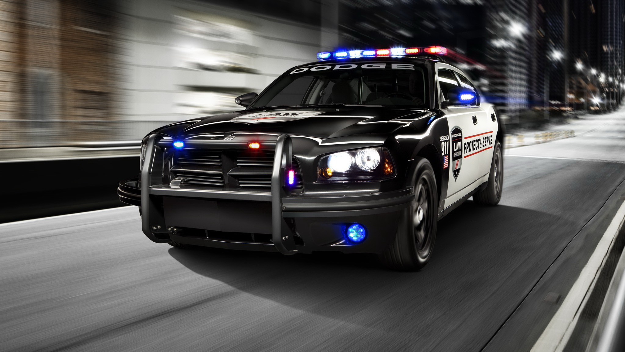 2048x1152 Police Car Background