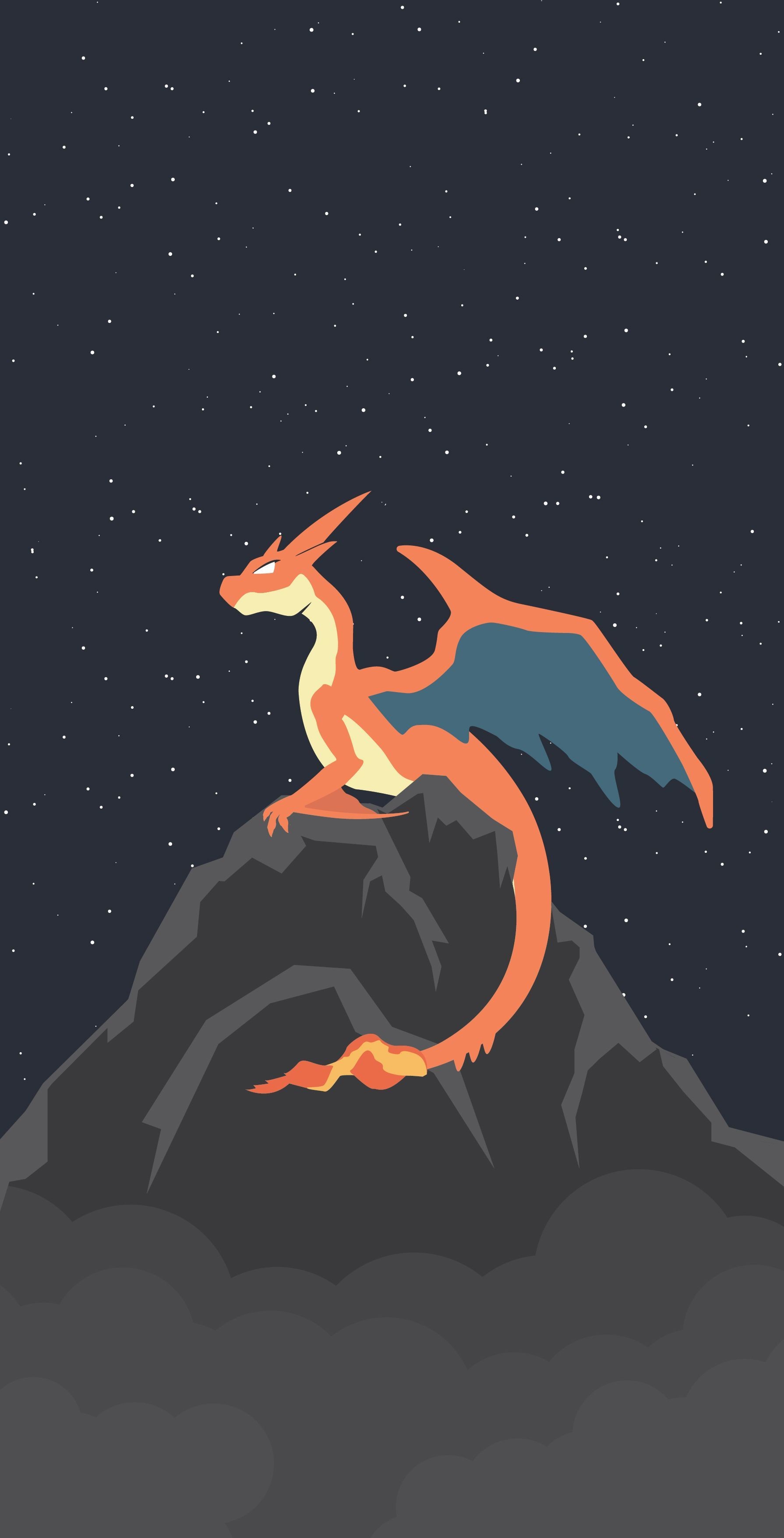 1790x3511 I made this Charizard Y wallpaper in Adobe Illustrator for a friend of  mine! [