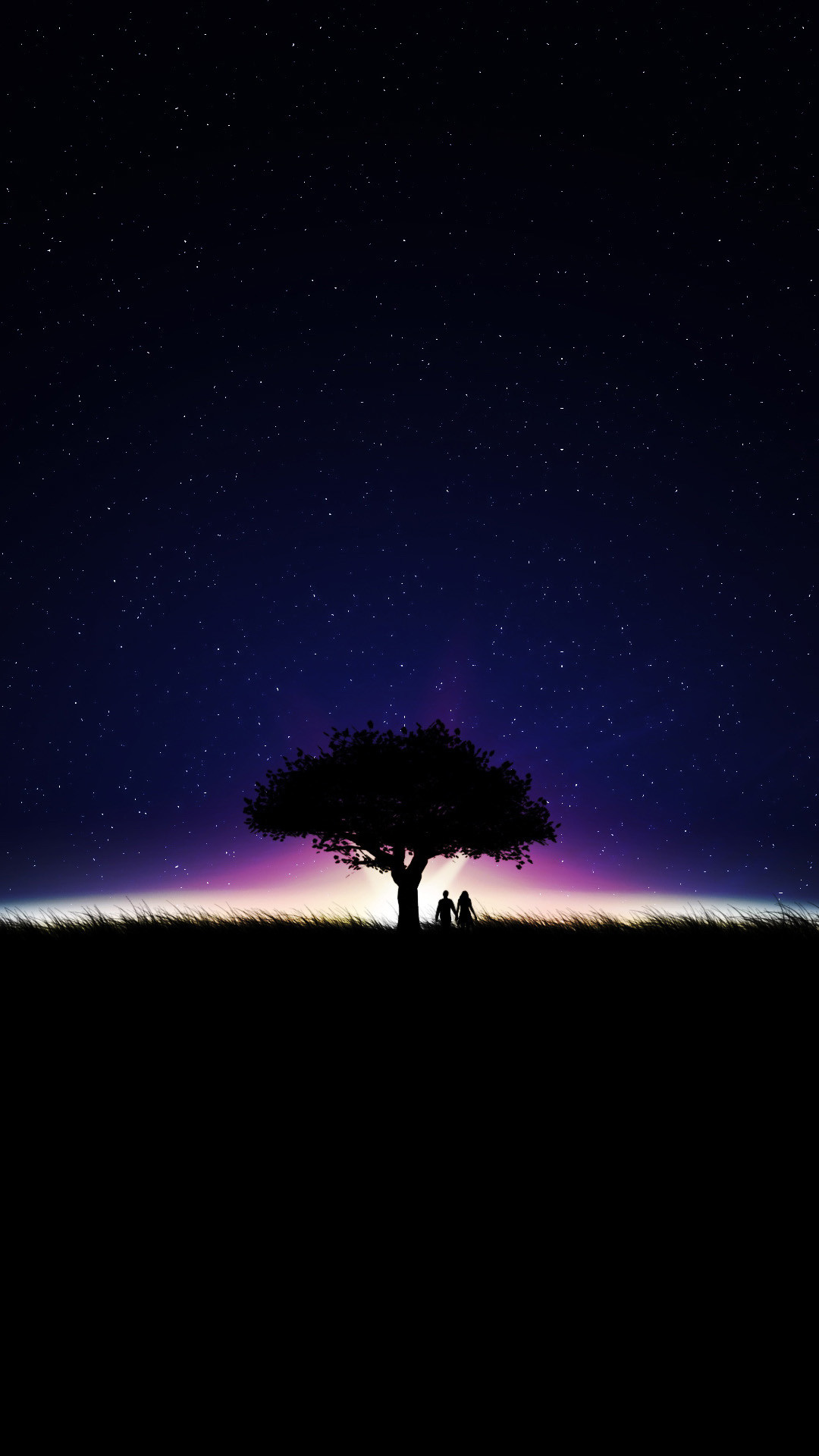 1080x1920 Starry Night Couple Nexus 5 Wallpapers