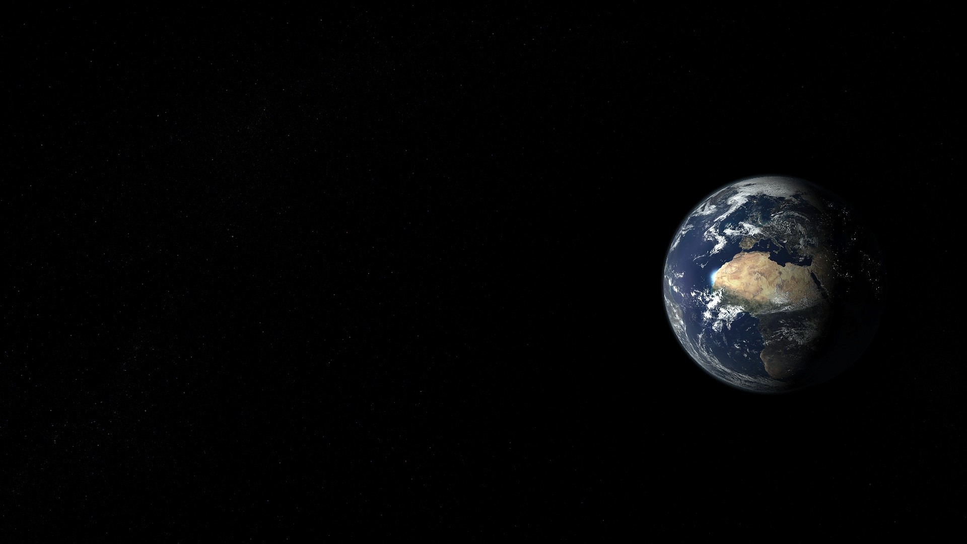1920x1080  Wallpaper earth, planet, stars, time of days, darkness, day,