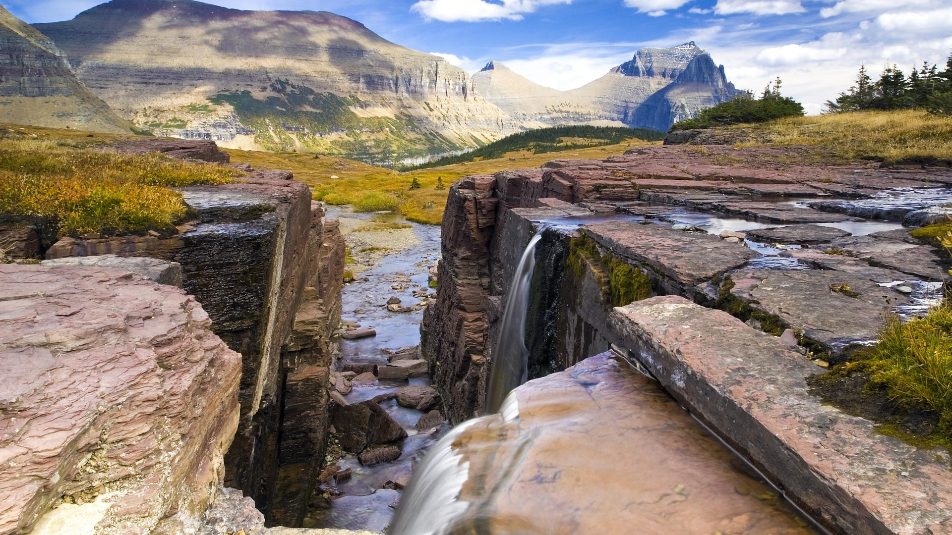 1920x1080 Landscapes falls waterfalls National Park Montana Glacier National Park  wallpaper |  | 206386 | WallpaperUP