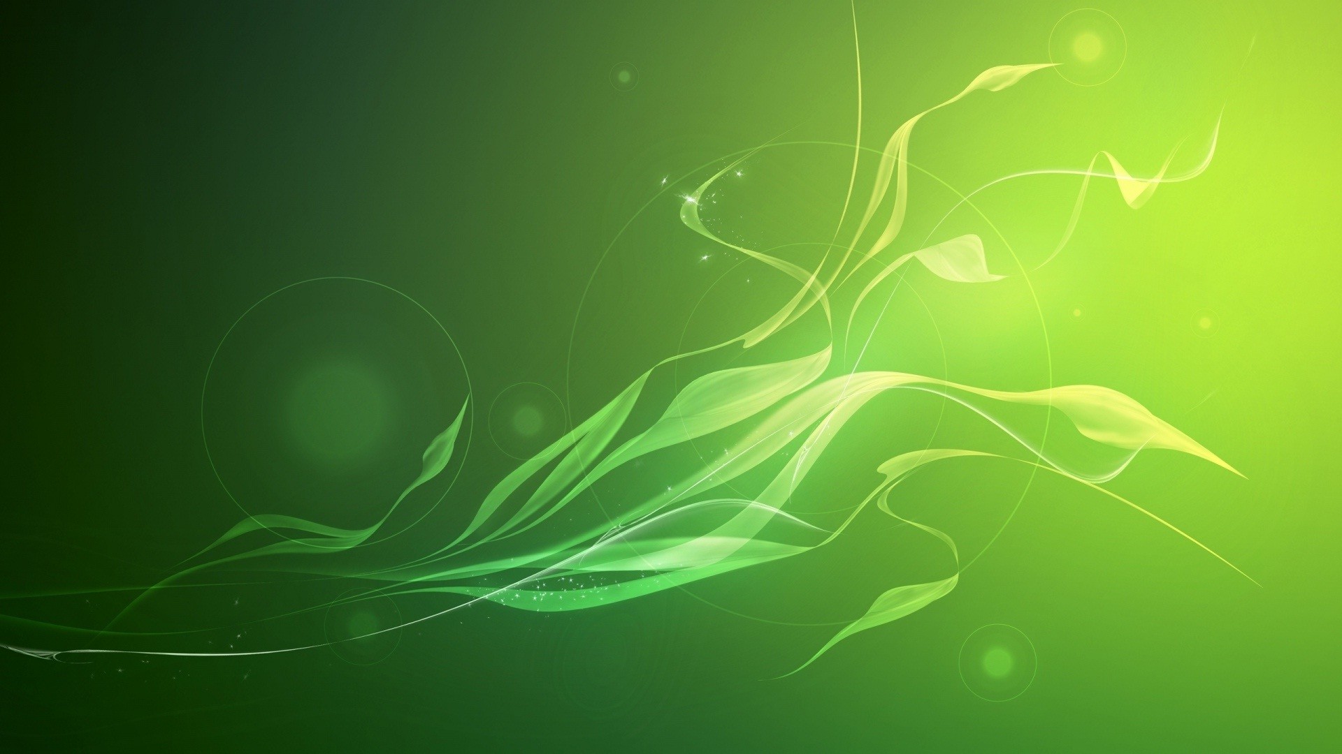 1920x1080 Green leaves theme fantasy abstract wallpapers