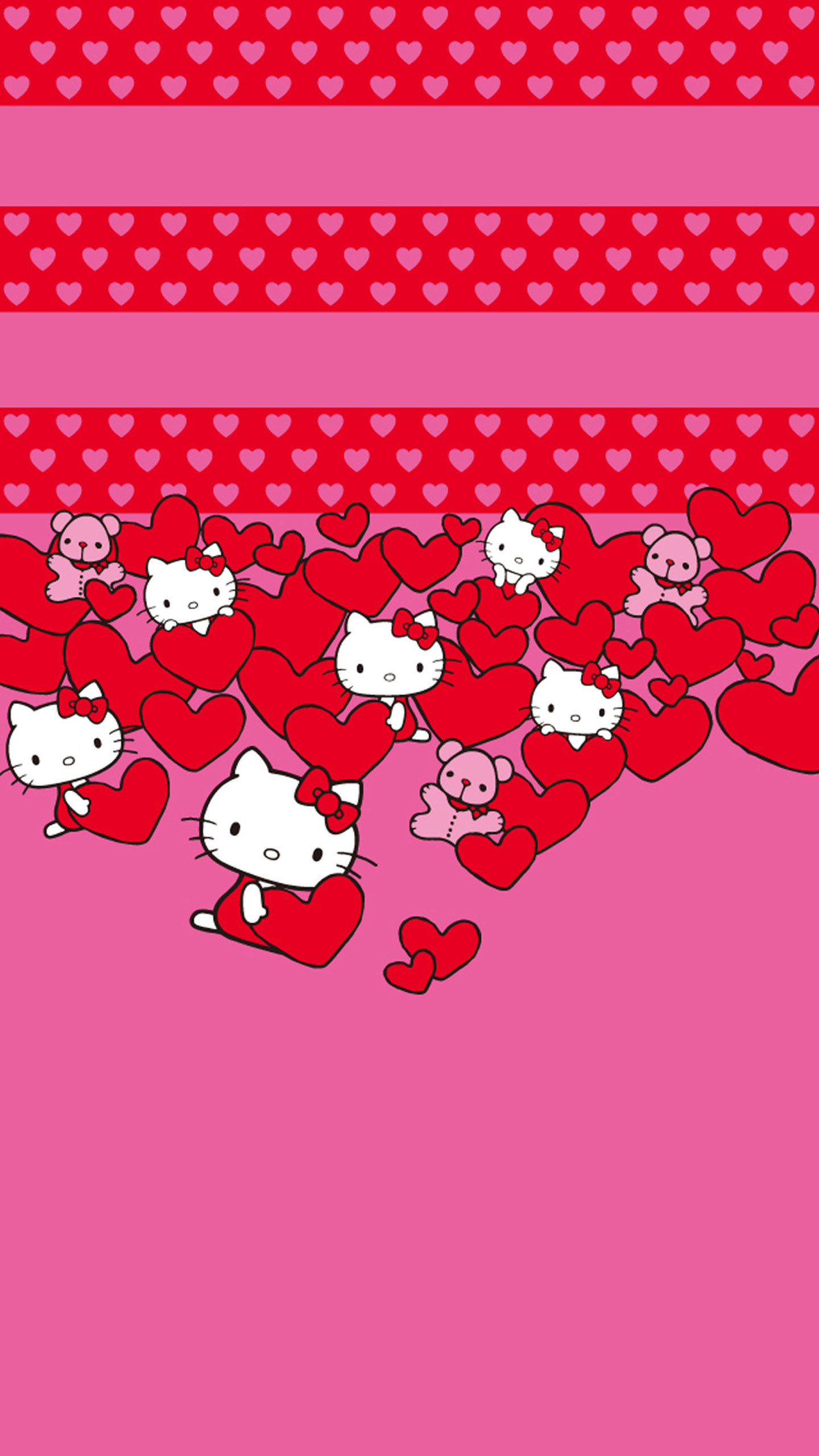 1440x2560 Hello Kitty Hearts LG G3 Wallpapers