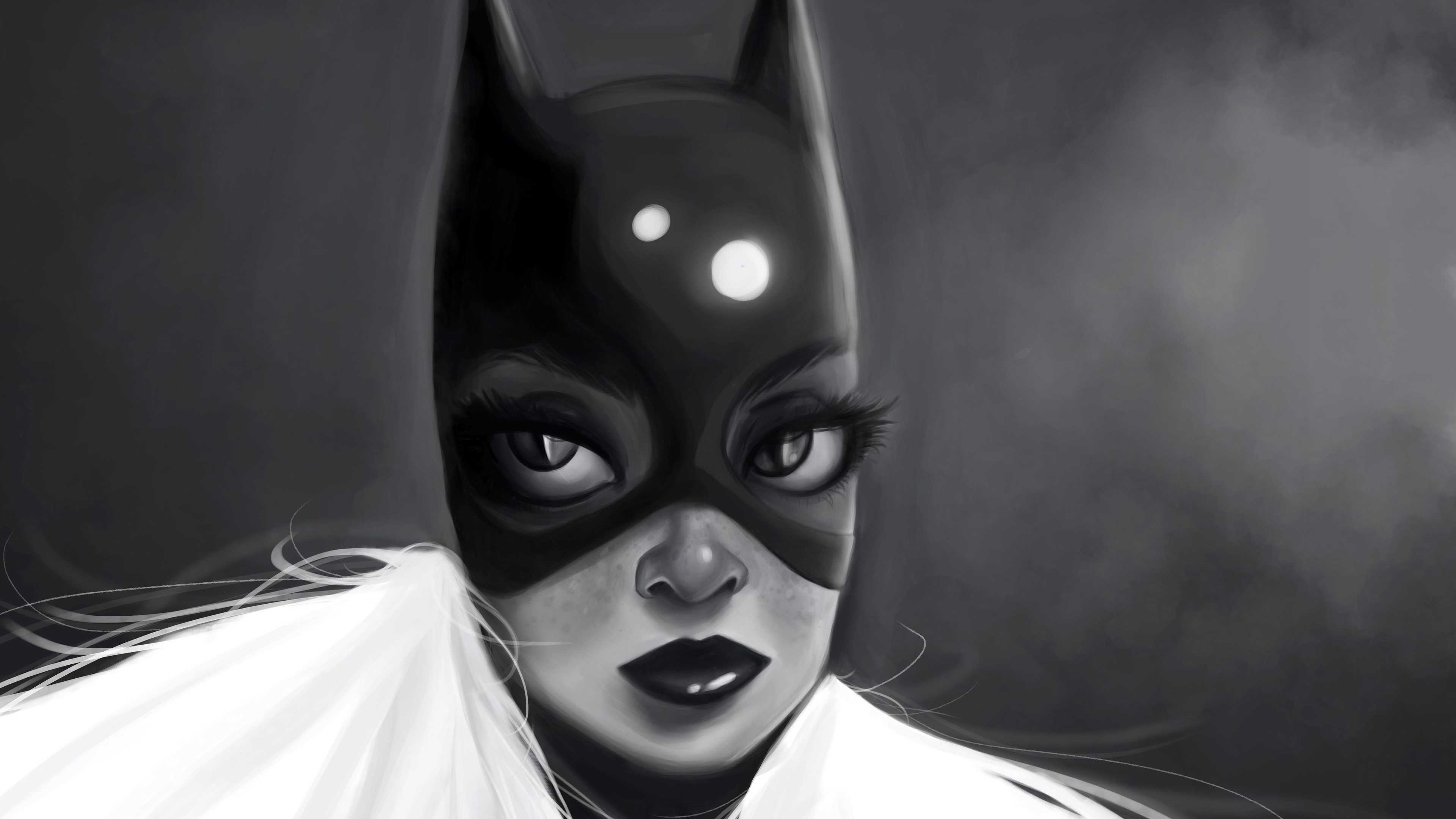 3840x2160 Batgirl Monochrome Art 4k