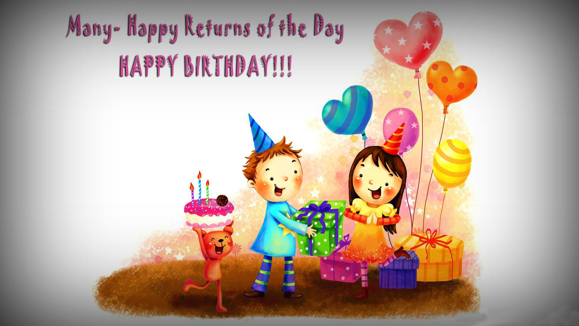 1920x1080 Happy birthday best friend animated photo for you