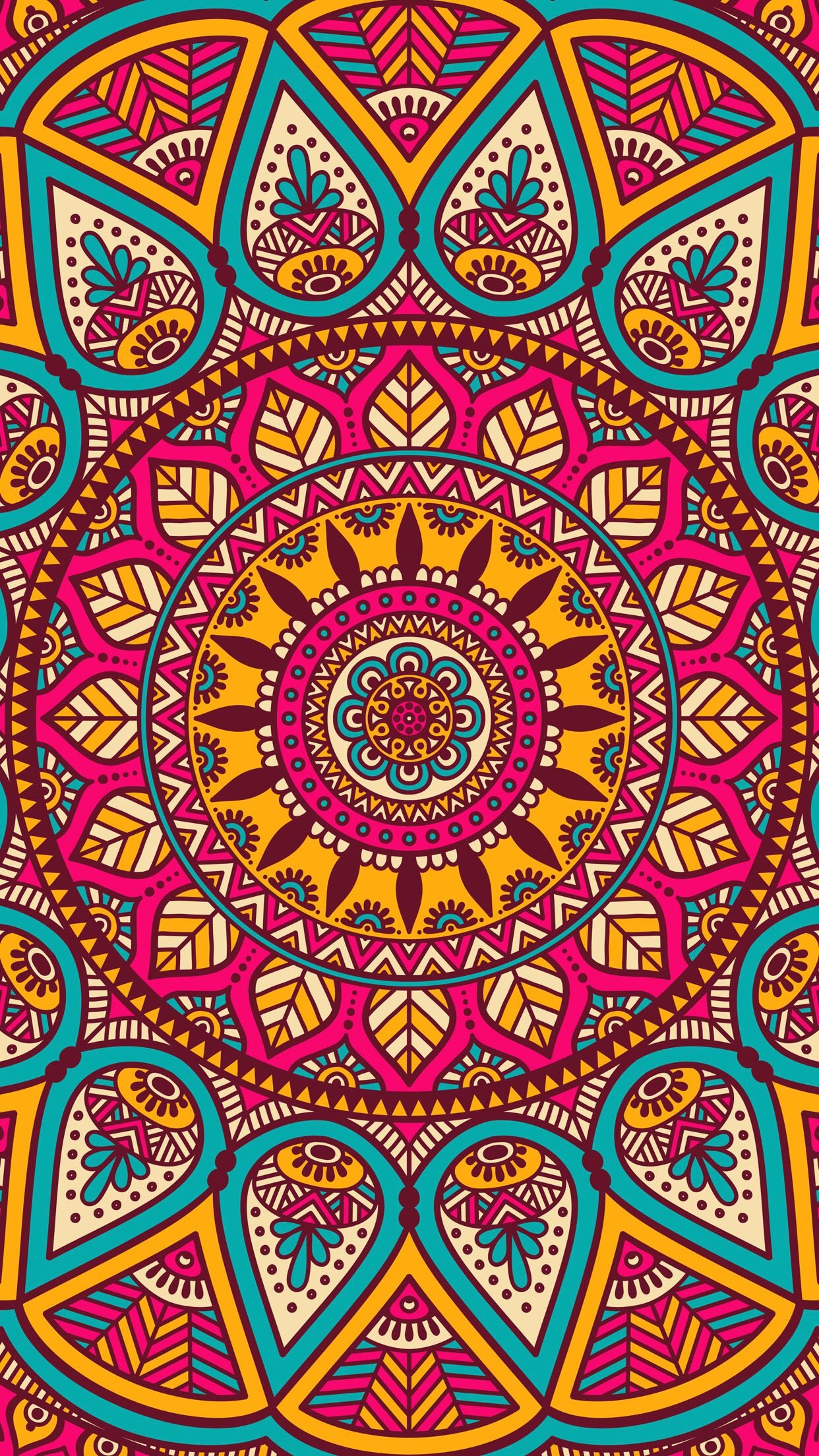 1242x2208 #Patterns #mandalas. Iphone BackgroundsWallpaper ...