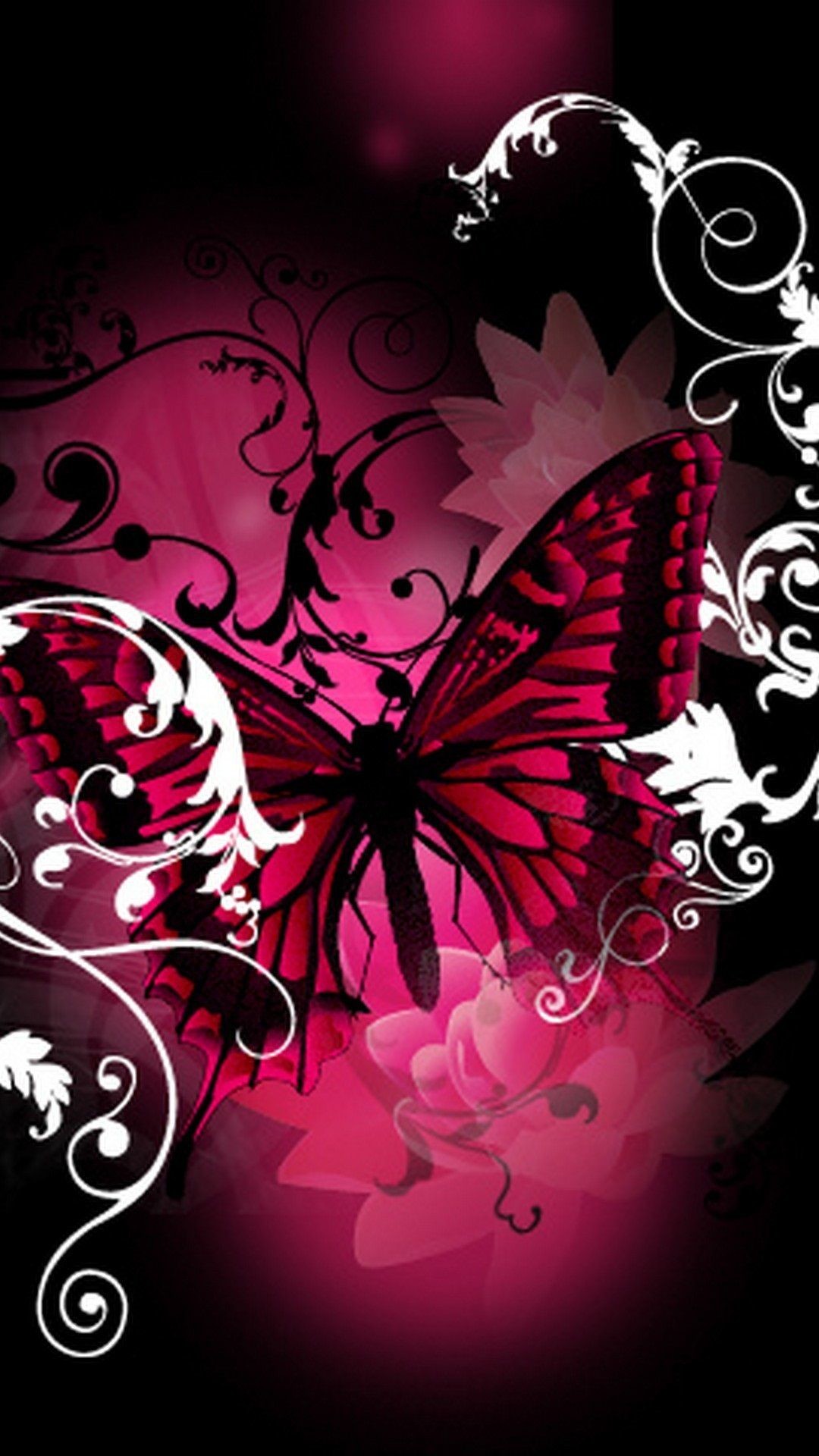 1080x1920 Pink Butterfly Android Wallpaper - Best Android Wallpapers