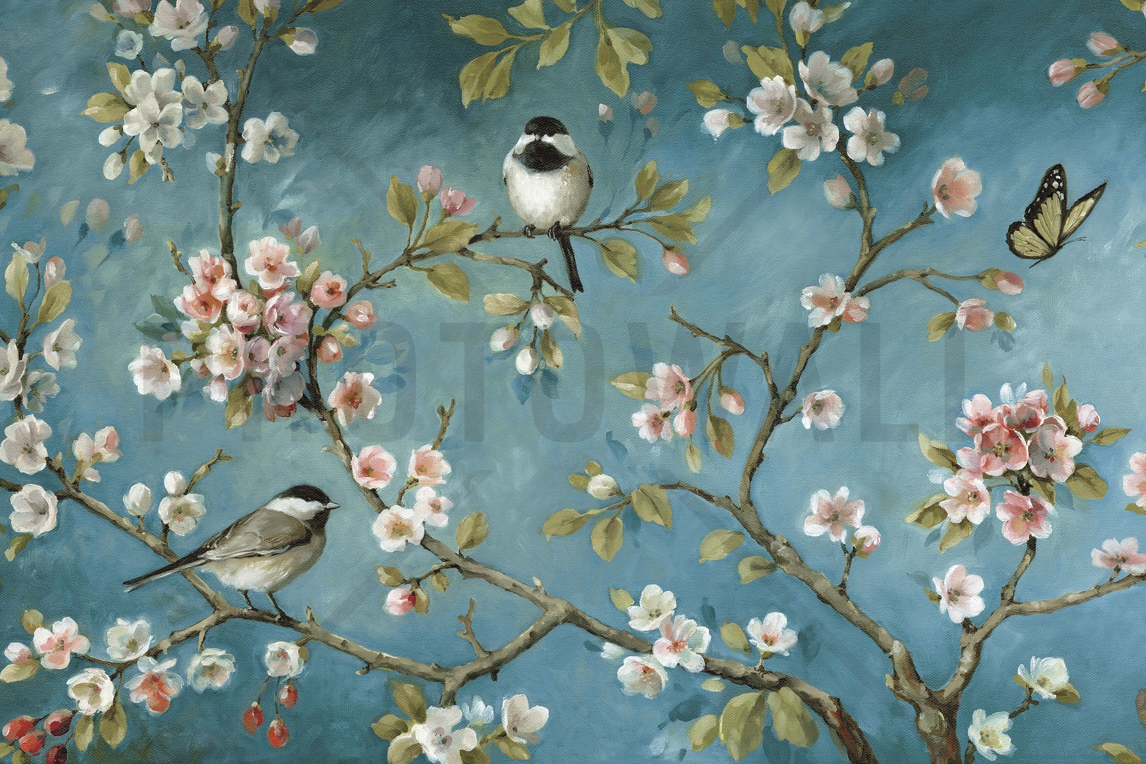 2362x1575 Vintage Birds Wallpaper