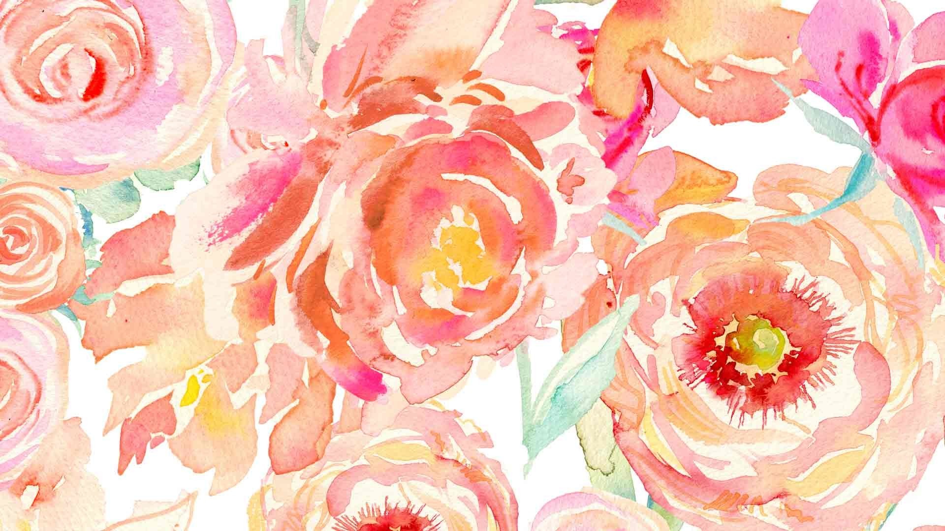 1920x1080  Watercolor Flowers Wallpaper Images)