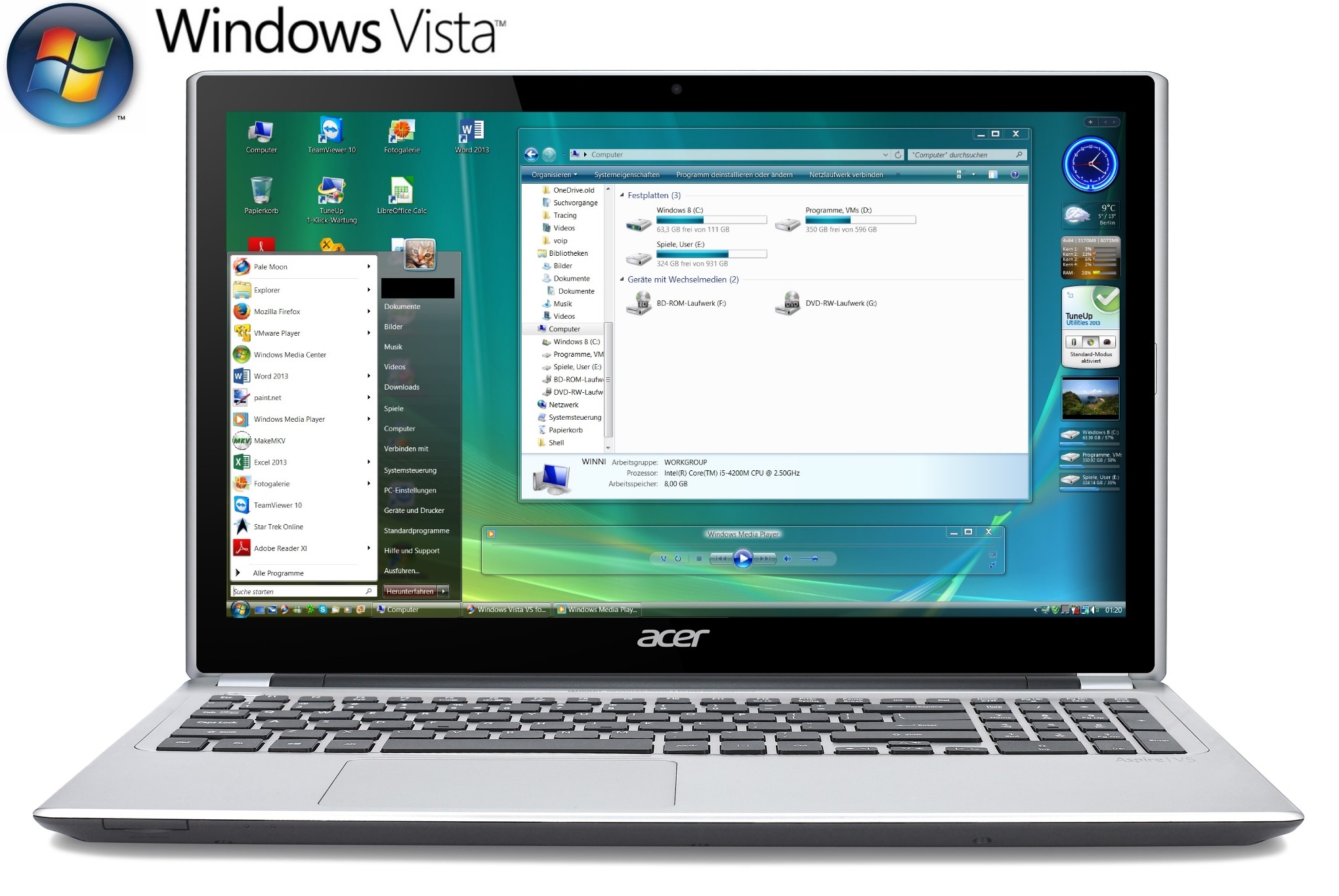 2040x1366 ... Windows Vista VS for Windows 8.1 Update 1 by XReunion160