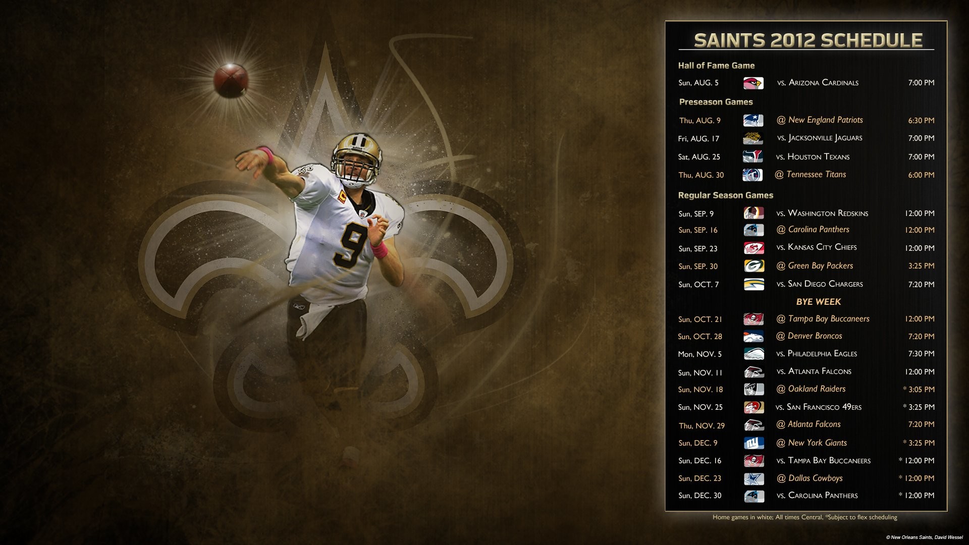 1920x1080 New Orleans Saints Schedule 2012 Wallpaper