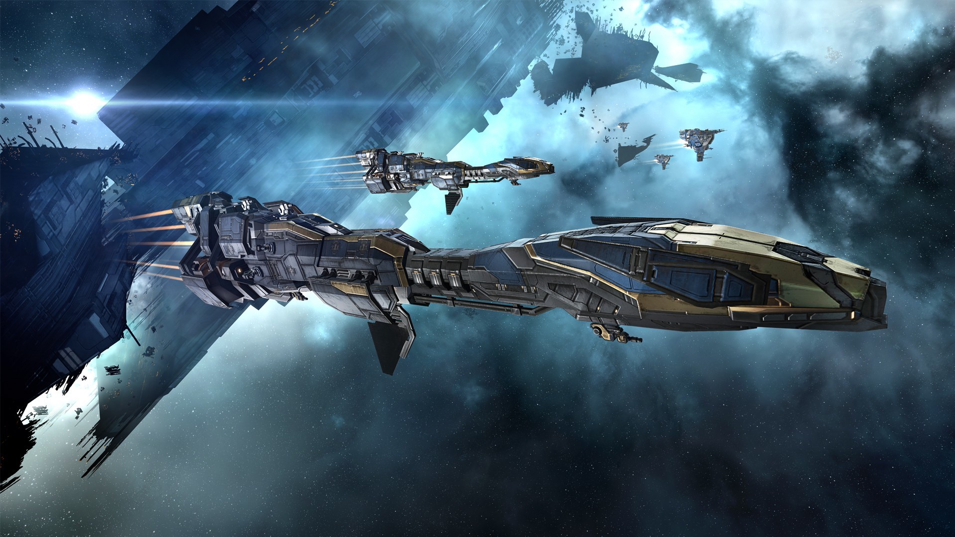 1920x1080 General  EVE Online Minmatar video games spaceship concept art  science fiction space Stabber Cruiser