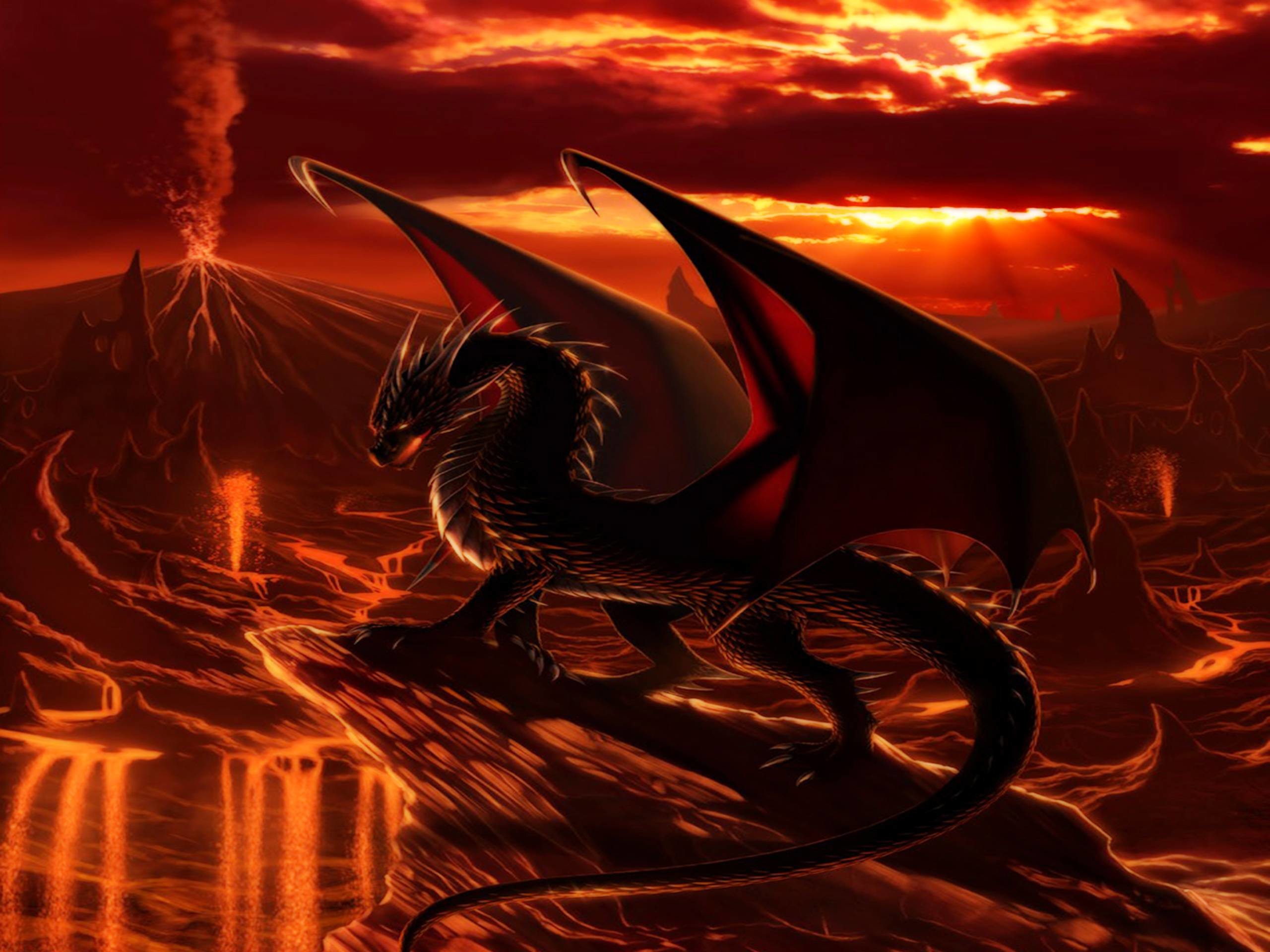 2560x1920 Pics For > Awesome Fire Dragon Wallpapers