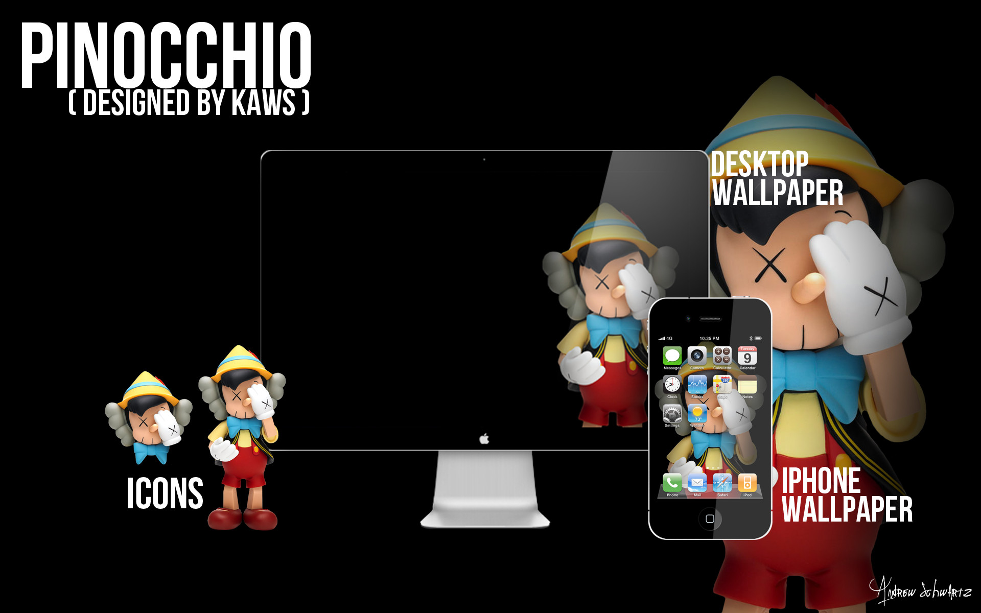 1920x1200 KAWS Pinocchio Wallpaper and Icons by acvschwartz KAWS Pinocchio Wallpaper  and Icons by acvschwartz