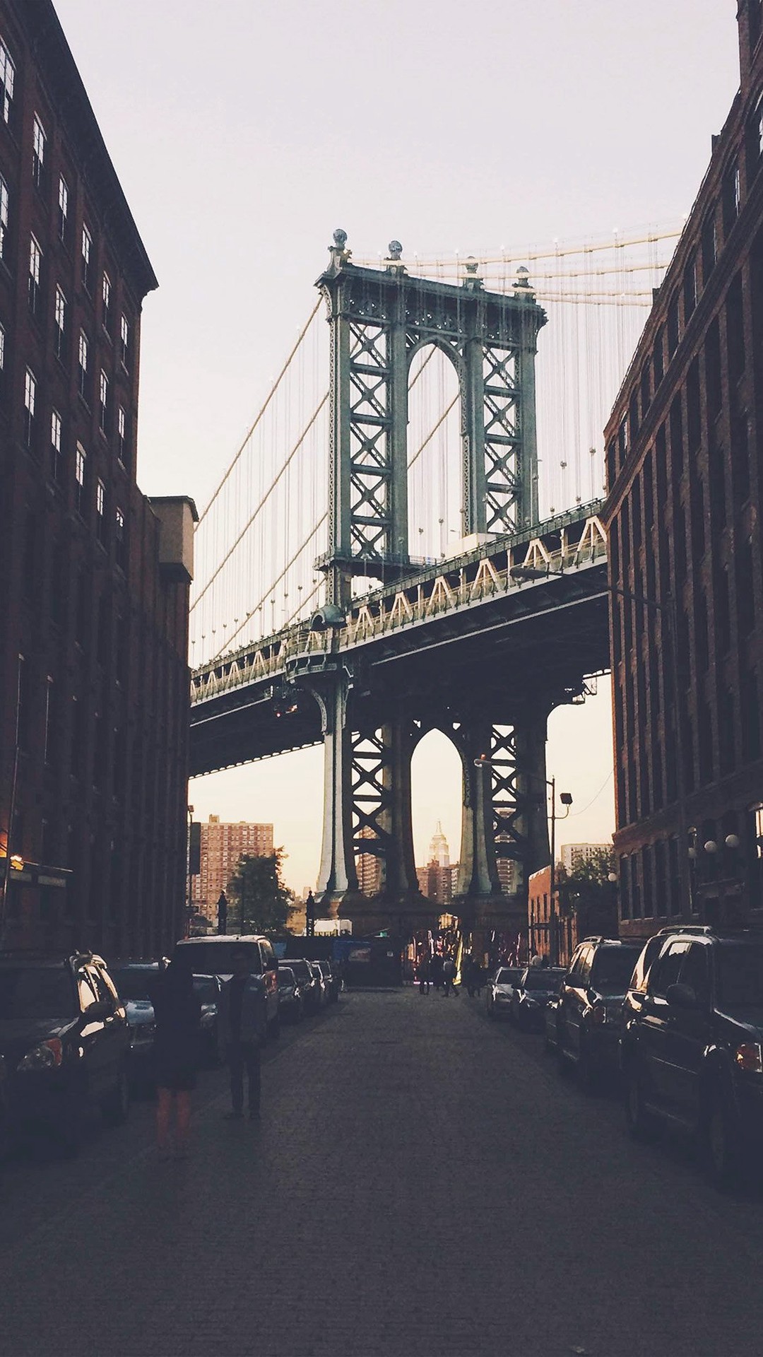 1080x1920 New York Bridge City Building Architecture Street #iPhone #6 #plus # wallpaper