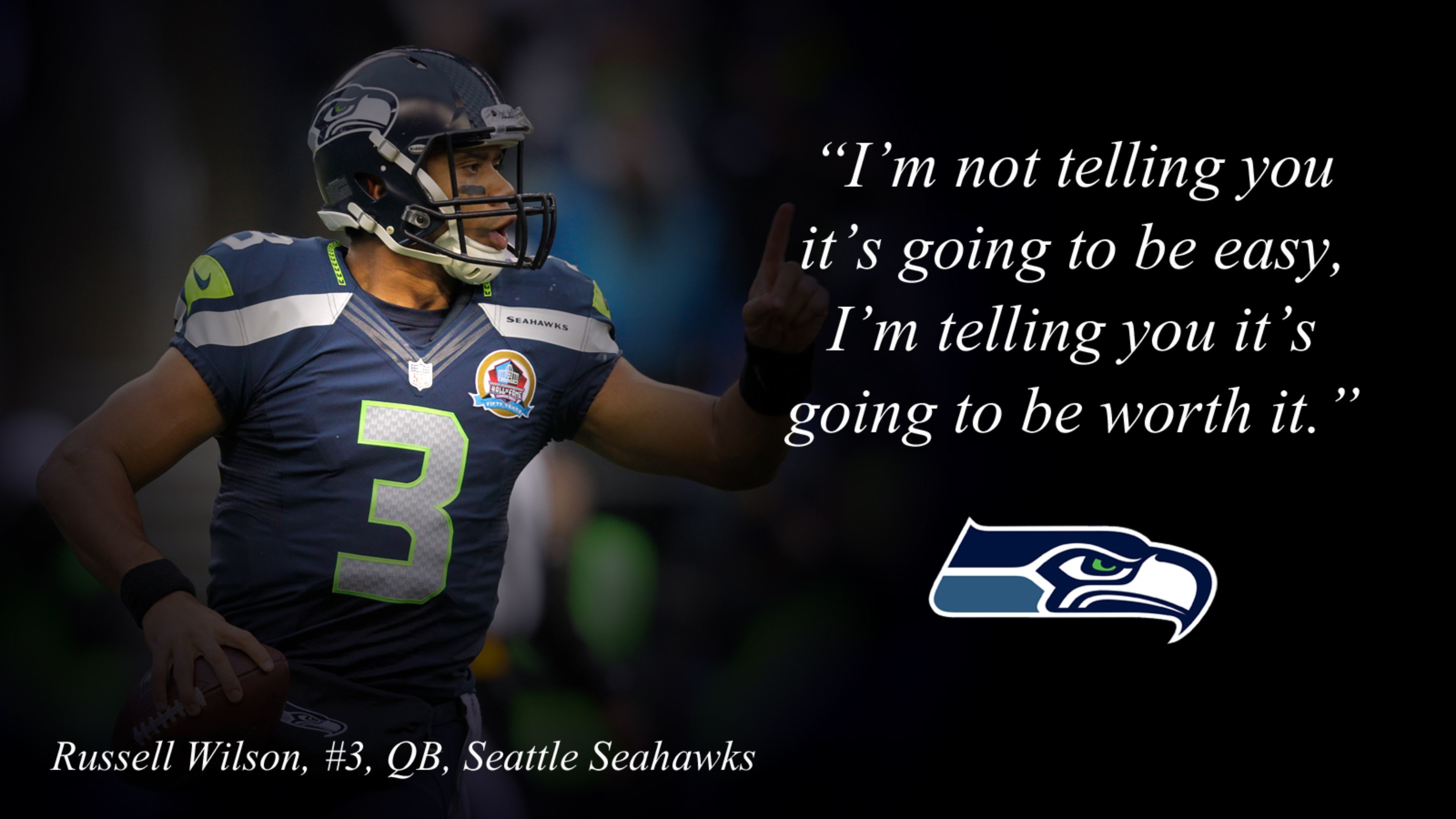 3840x2160 Quotes 4K Russell Wilson Wallpaper