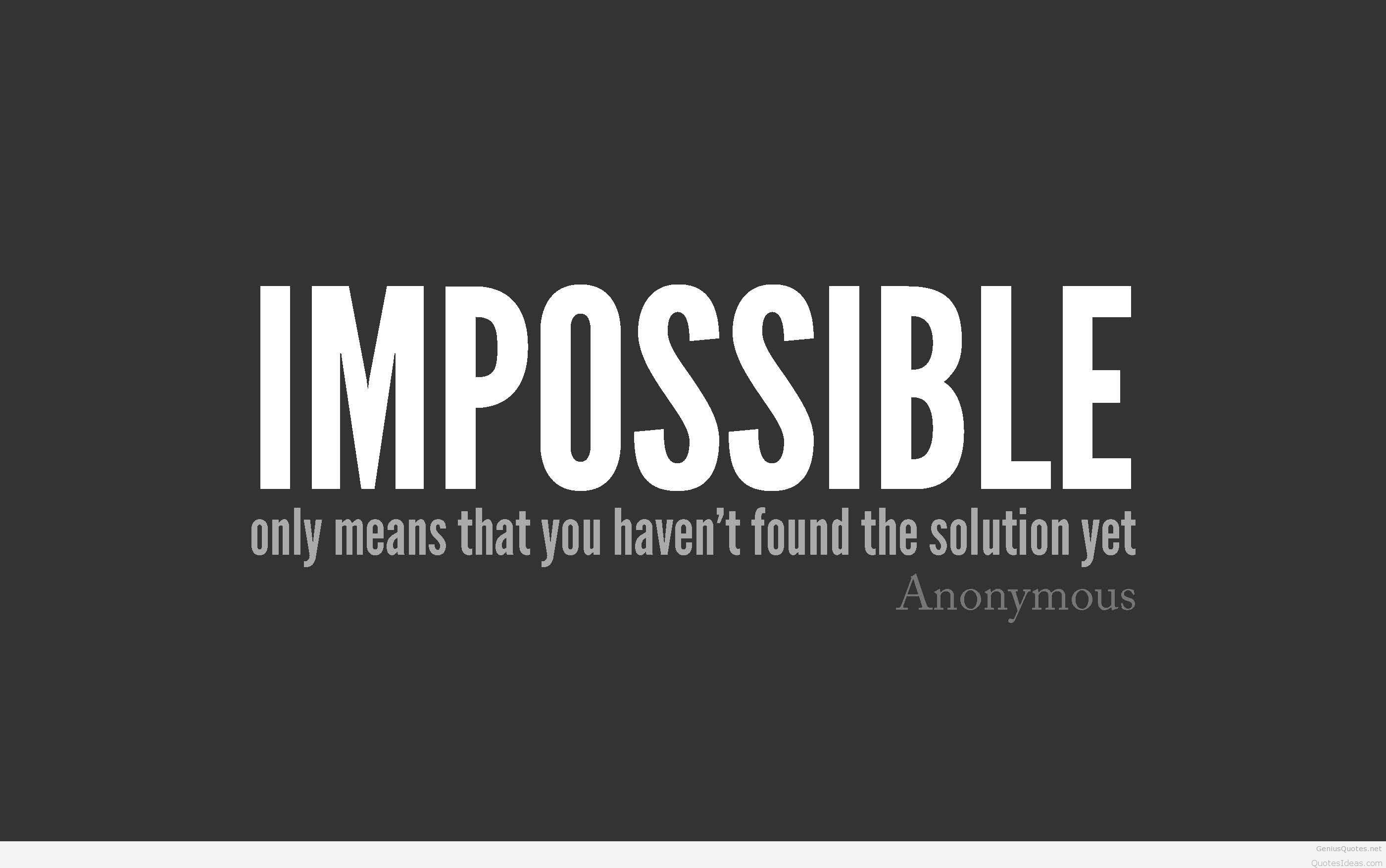 2800x1754 Wallpaper business impossible quote hd