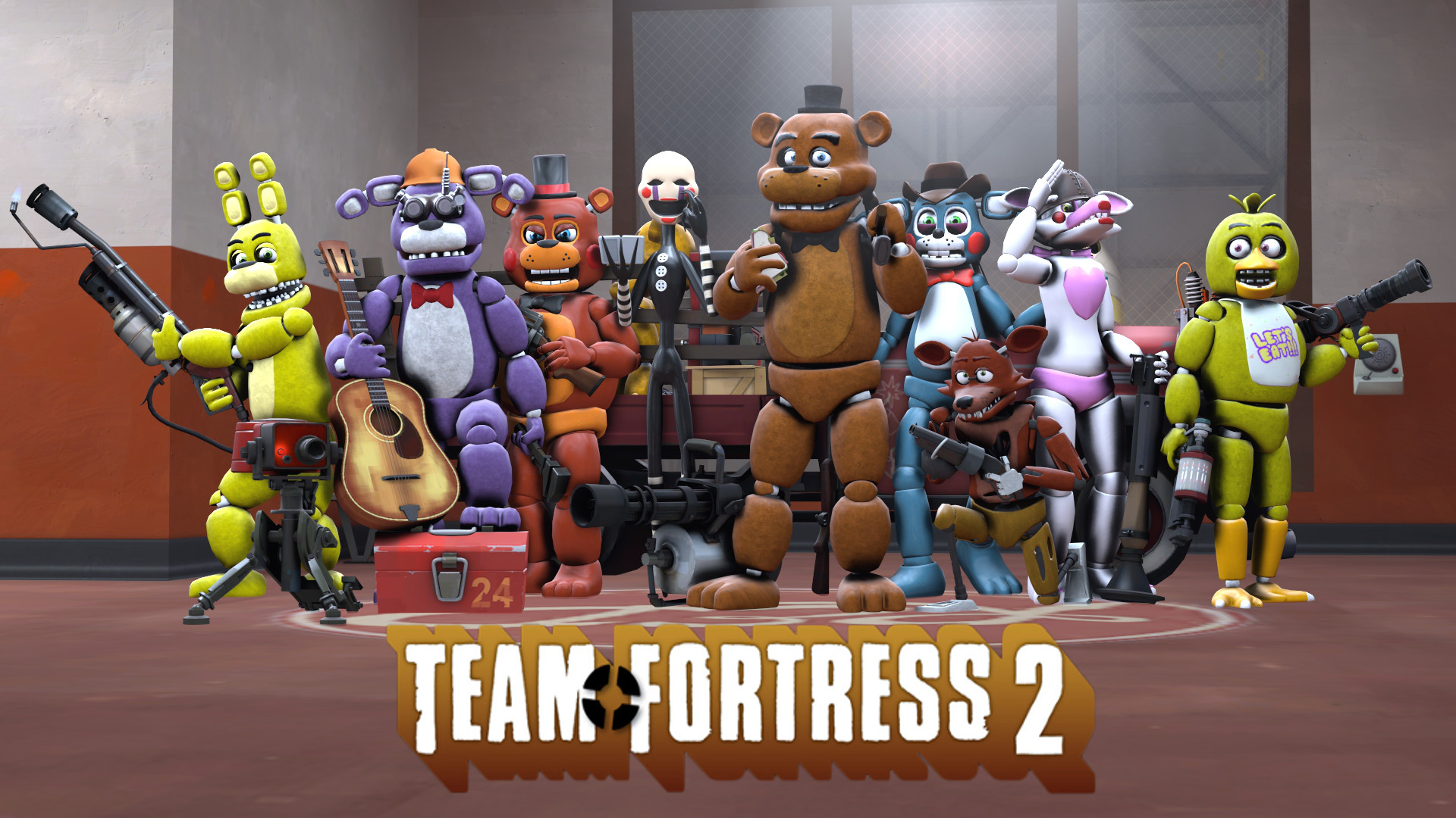 1920x1080 FNAF and TF2 Crossover. by TalonDang on DeviantArt