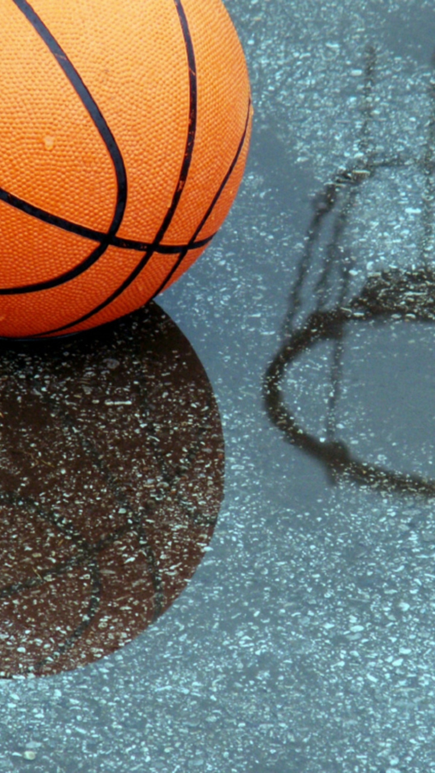 1440x2560 Preview wallpaper basketball, pool, reflection 