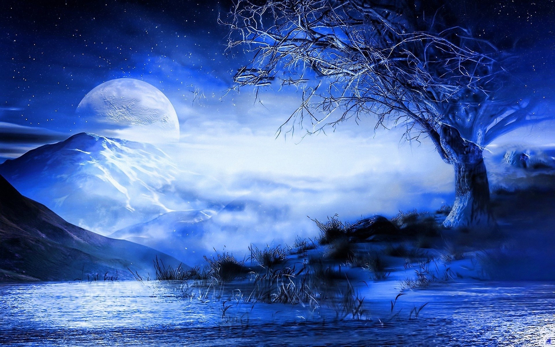 1920x1200  Anime Blue Moon Wallpaper HD And Wallpapers Full HD Archived at |  HD Wallpapers | Pinterest | Blue moon, Hd wallpaper and Wallpaper