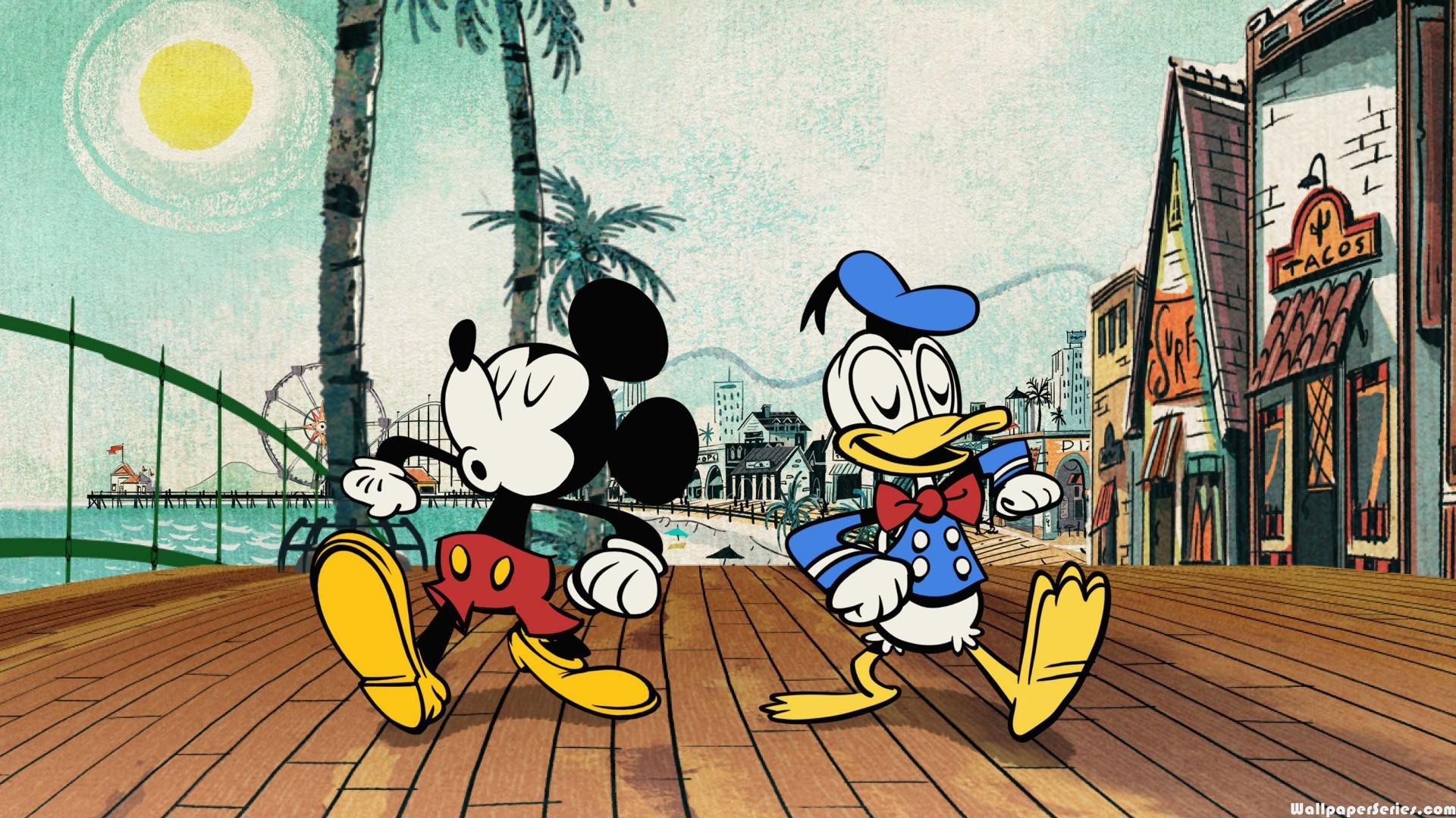 1920x1080 HD Mickey Mouse, Donald Duck and Goofy HD Wallpaper