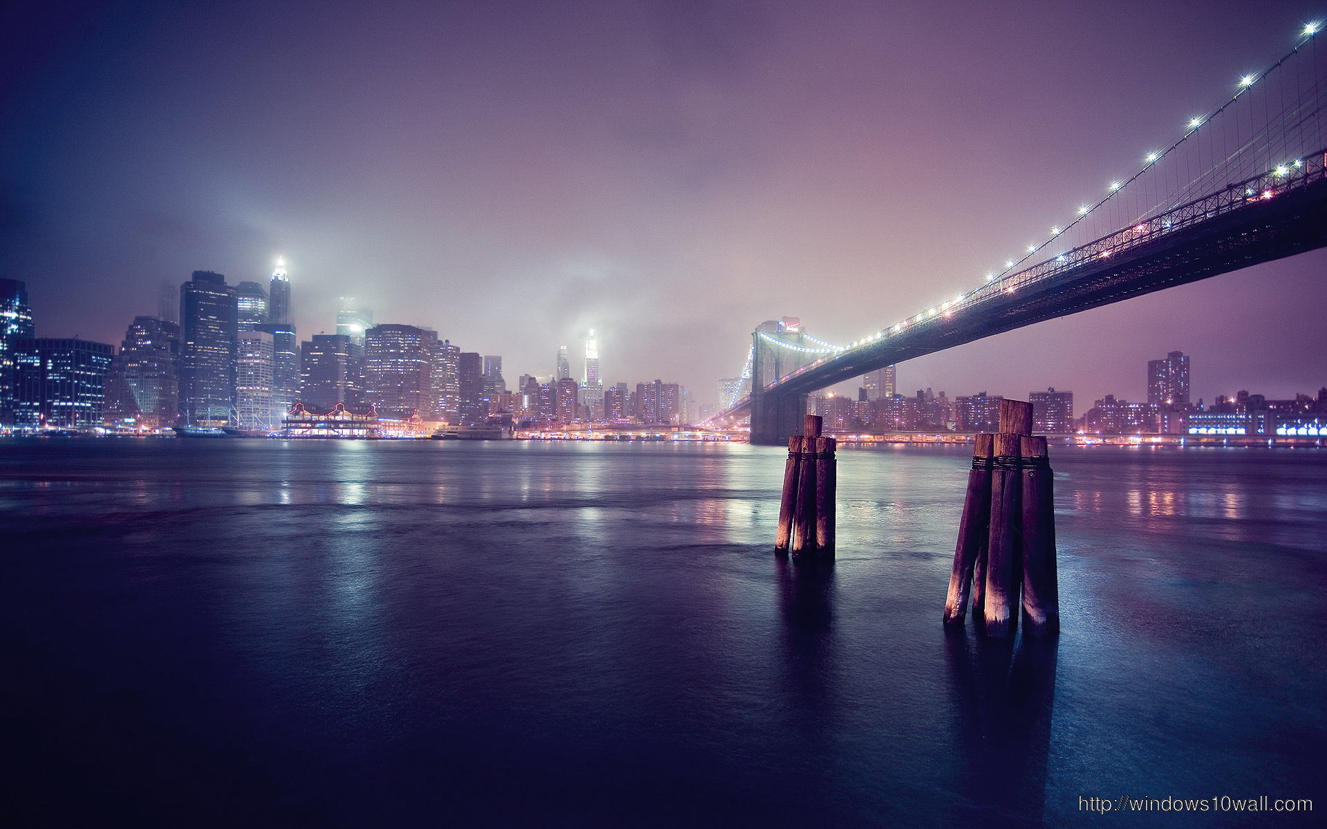 1920x1200 New York City Bridge Desktop HD WideScreen Wallpaper
