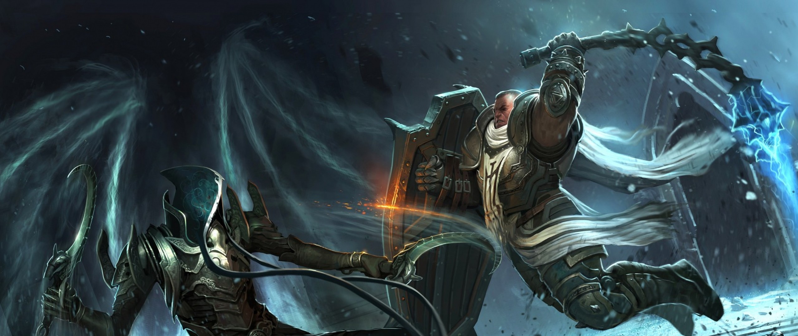 2560x1080 Preview wallpaper diablo iii reaper of souls, crusader, blizzard  entertainment, angel of death