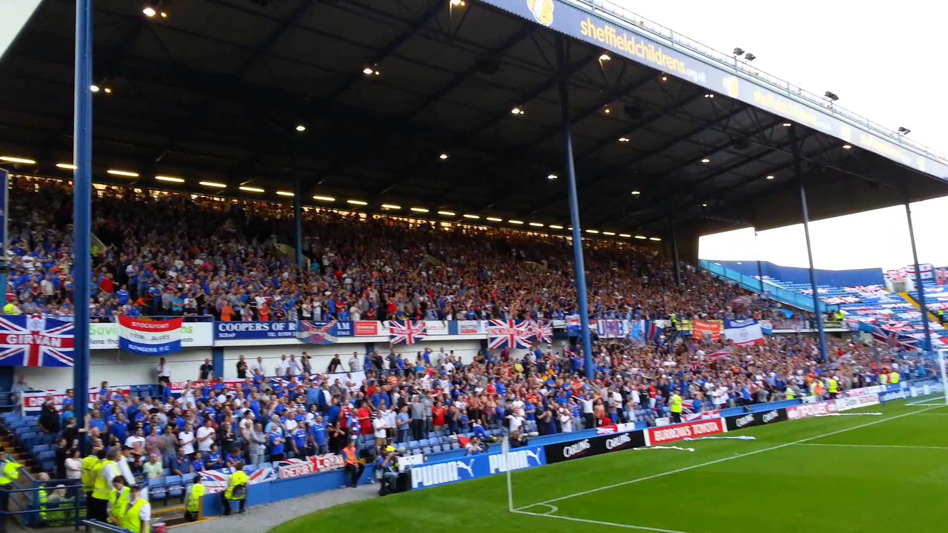 1920x1080 Sheffield Wednesday and Glasgow Rangers. Epic rendition of 10 German  Bombers. - YouTube