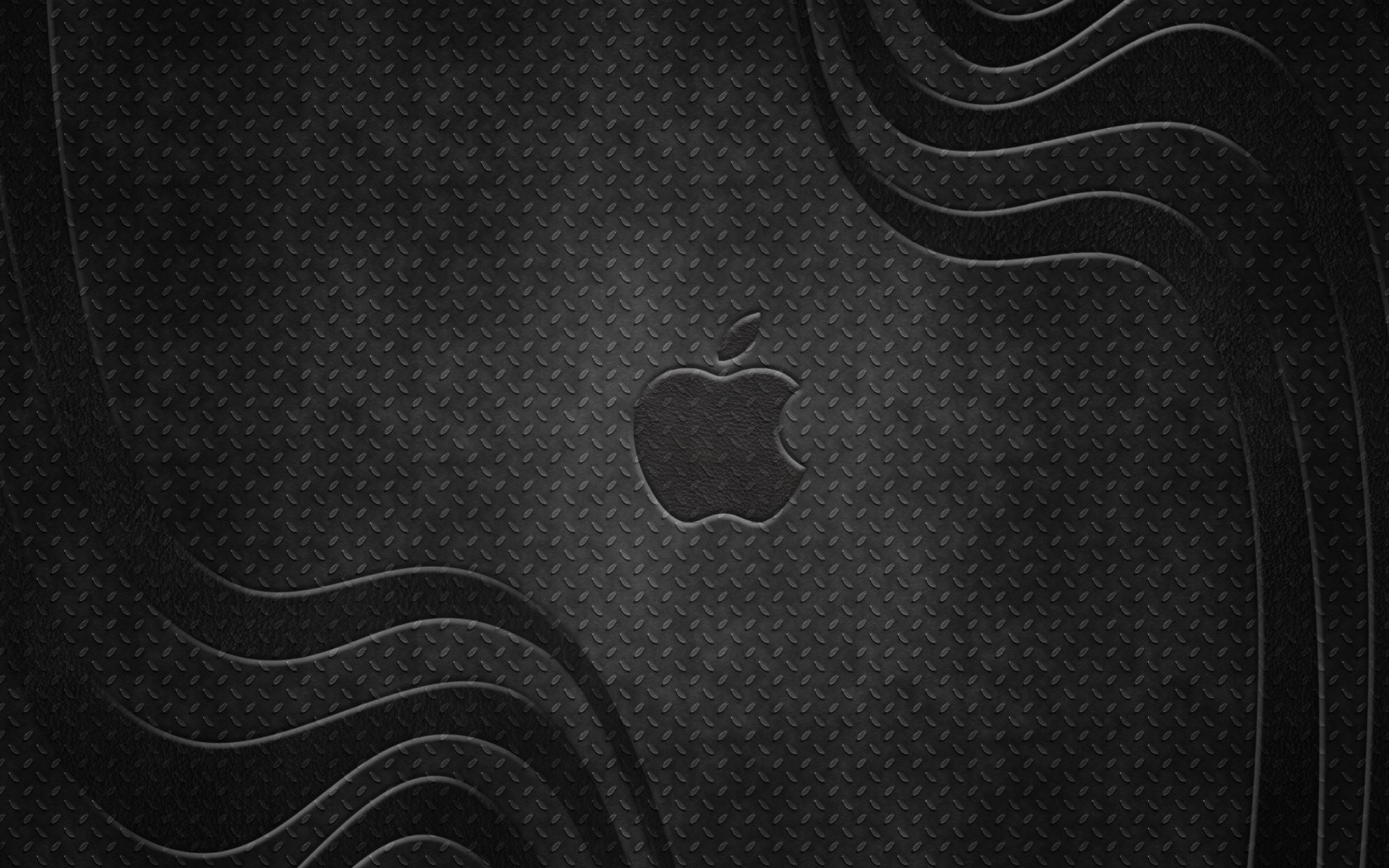 1920x1200 apple apple logo metal waves hem grey background