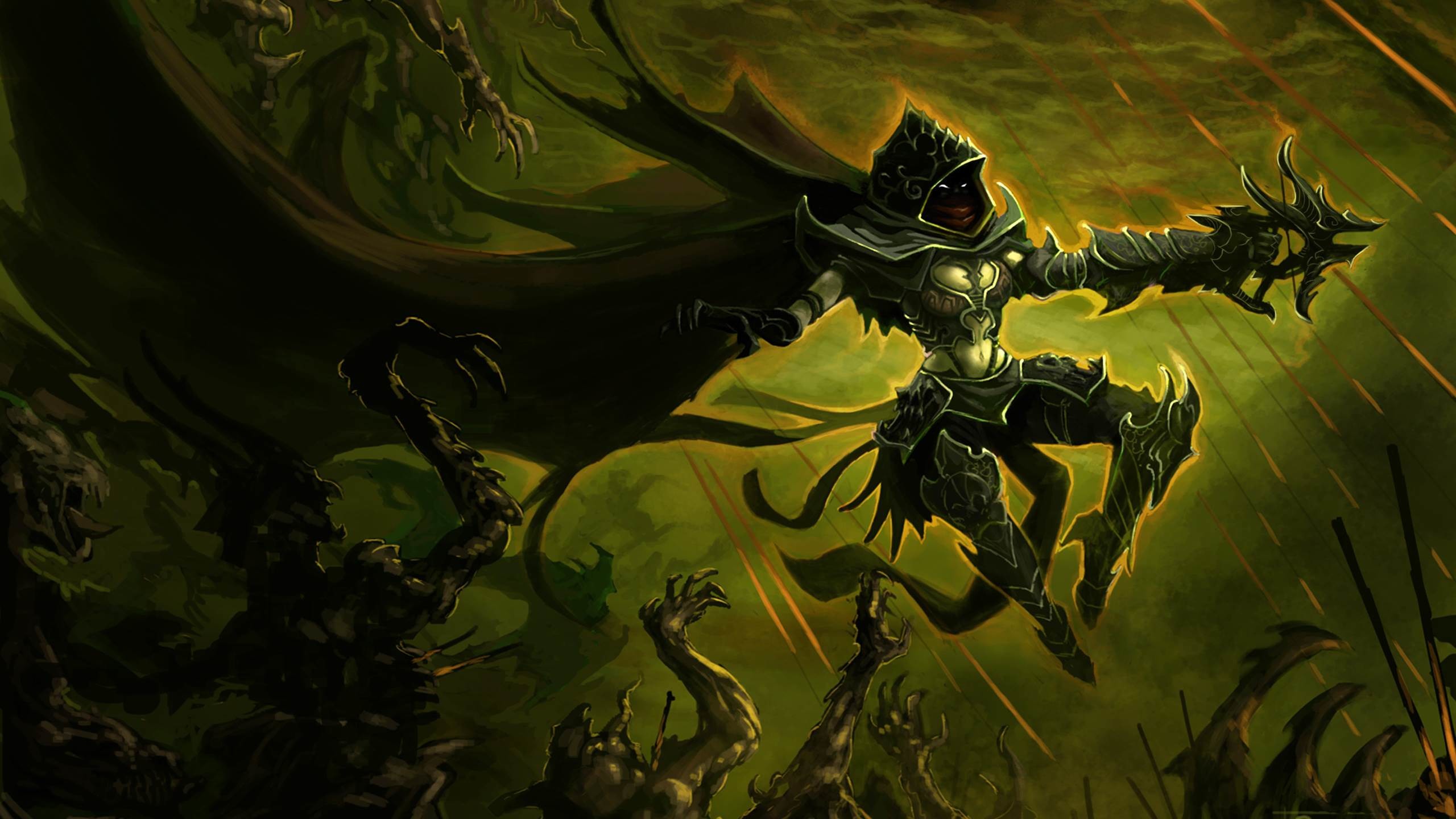 2560x1440 Wallpaper Demon Hunter World of Warcraft Legion HD 2560Ã1440