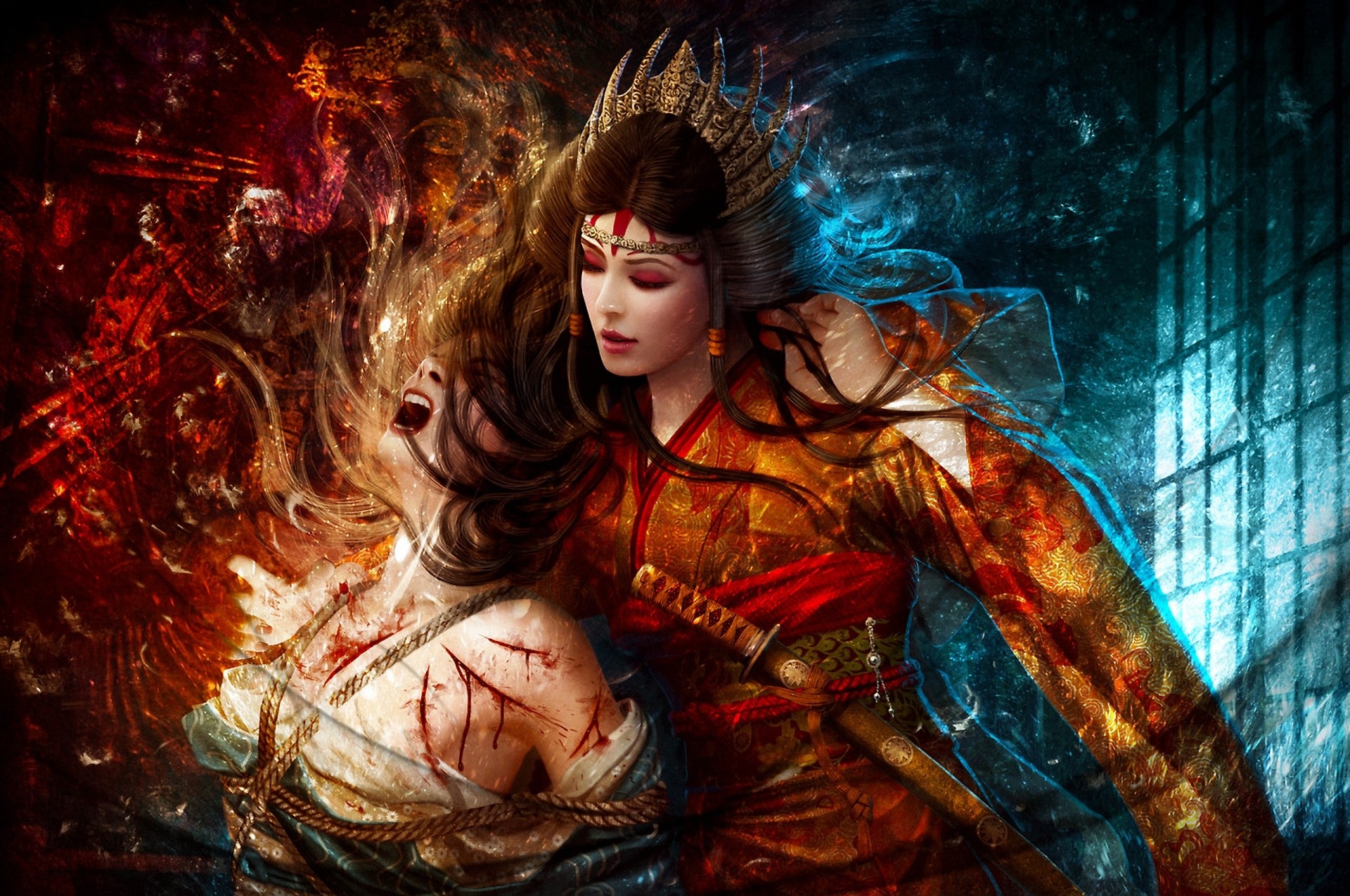 1920x1275 Fantasy - Legend Of The Five Rings Woman Warrior Wallpaper