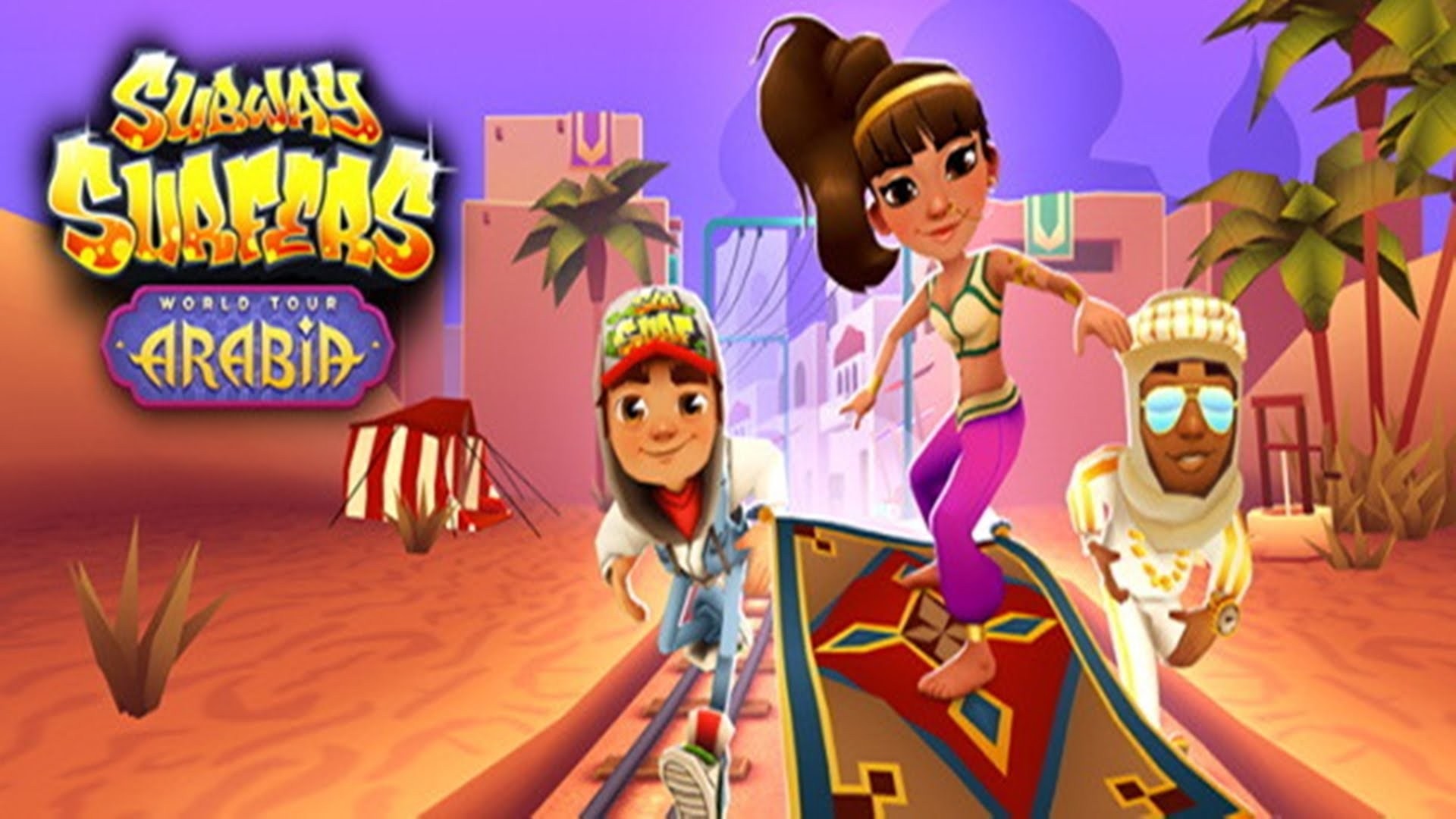 1920x1080 Power ups and challenges in Subway Surfers Arabia