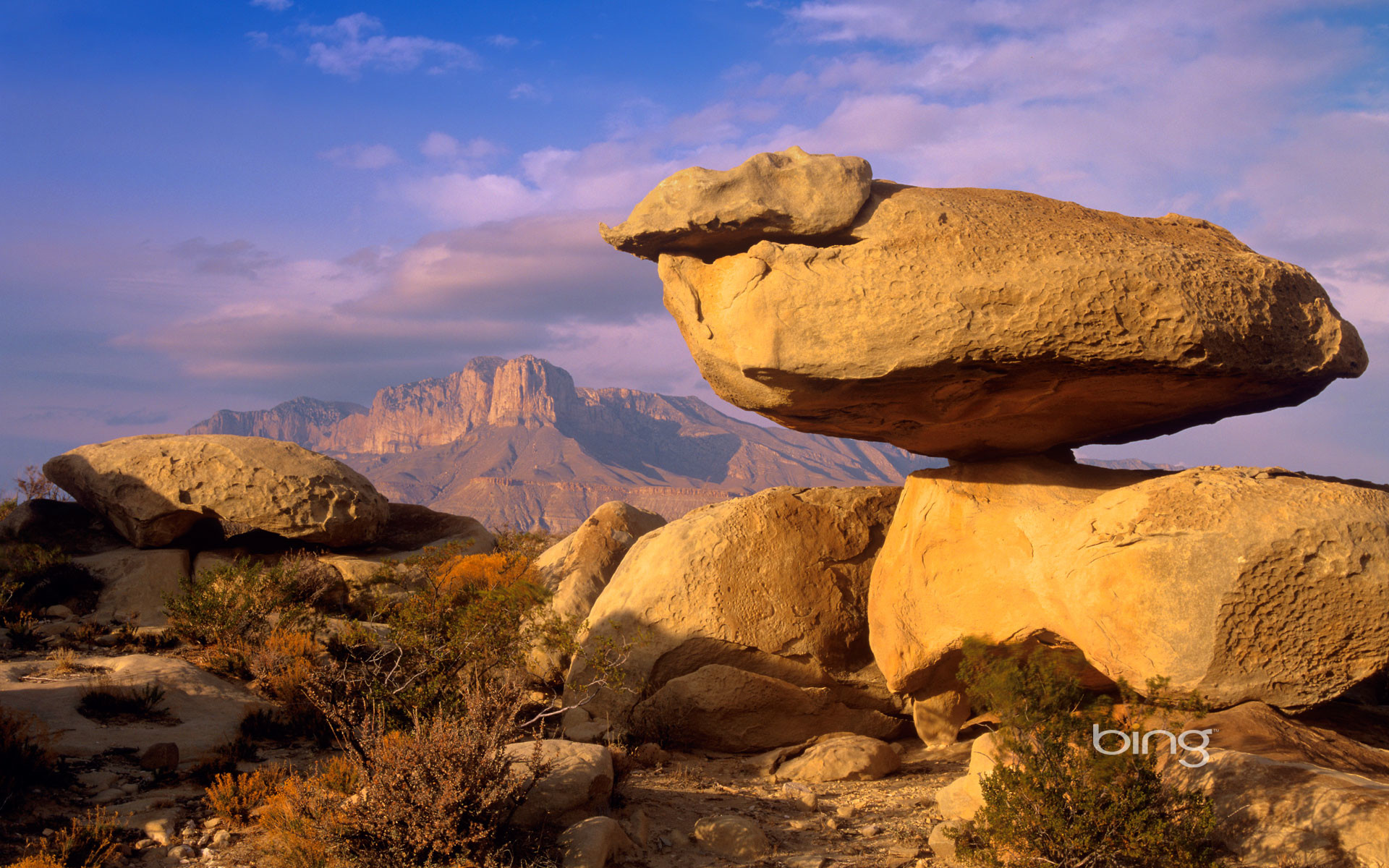 1920x1200 ... balanced rocks in guadalupe mountain national park, texas