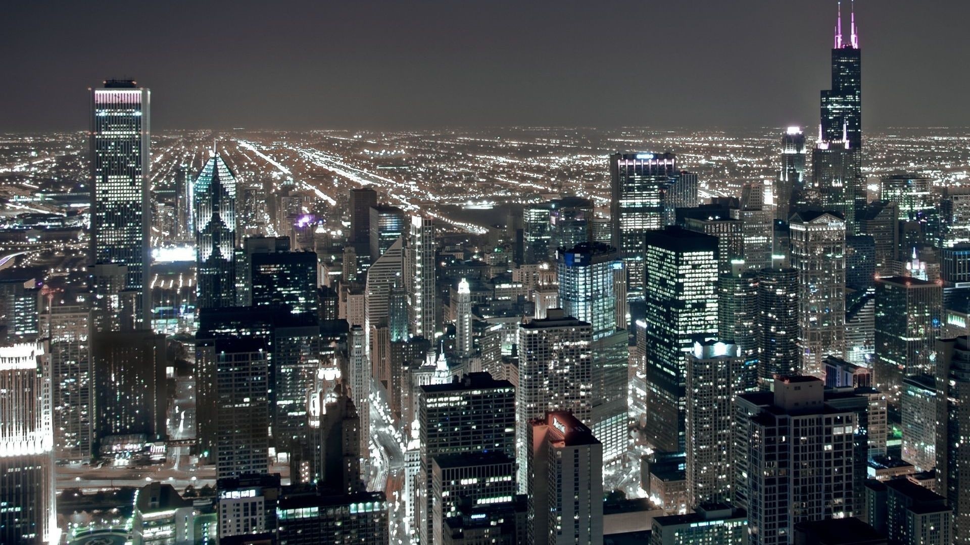 1920x1080 Chicago Aerial View Wallpaper